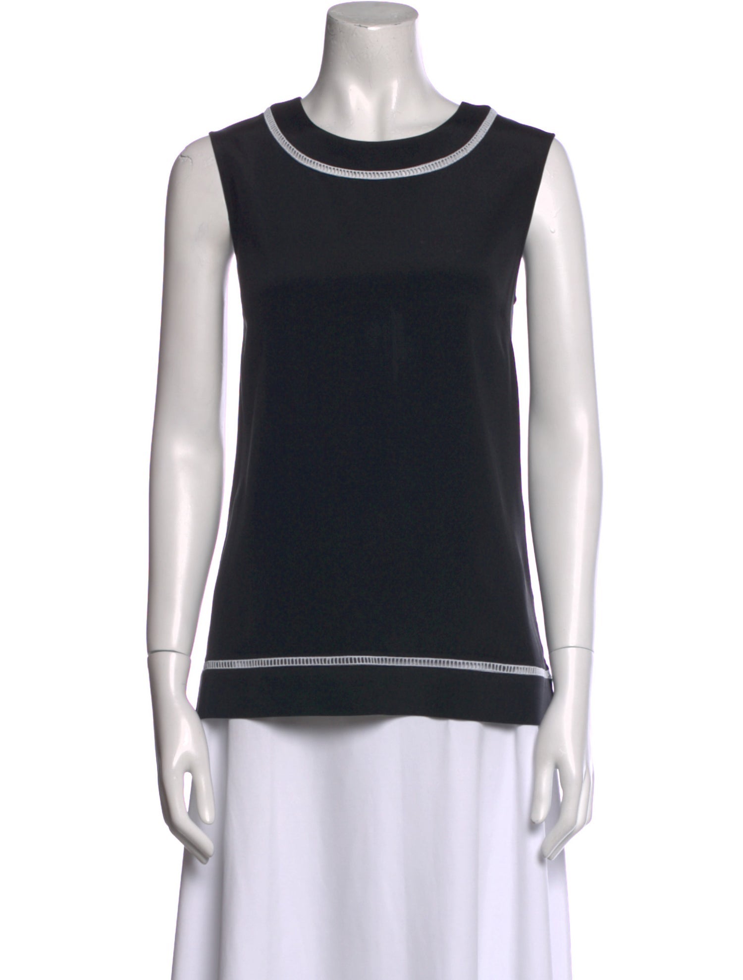 St. John Silk Crew Neck Top