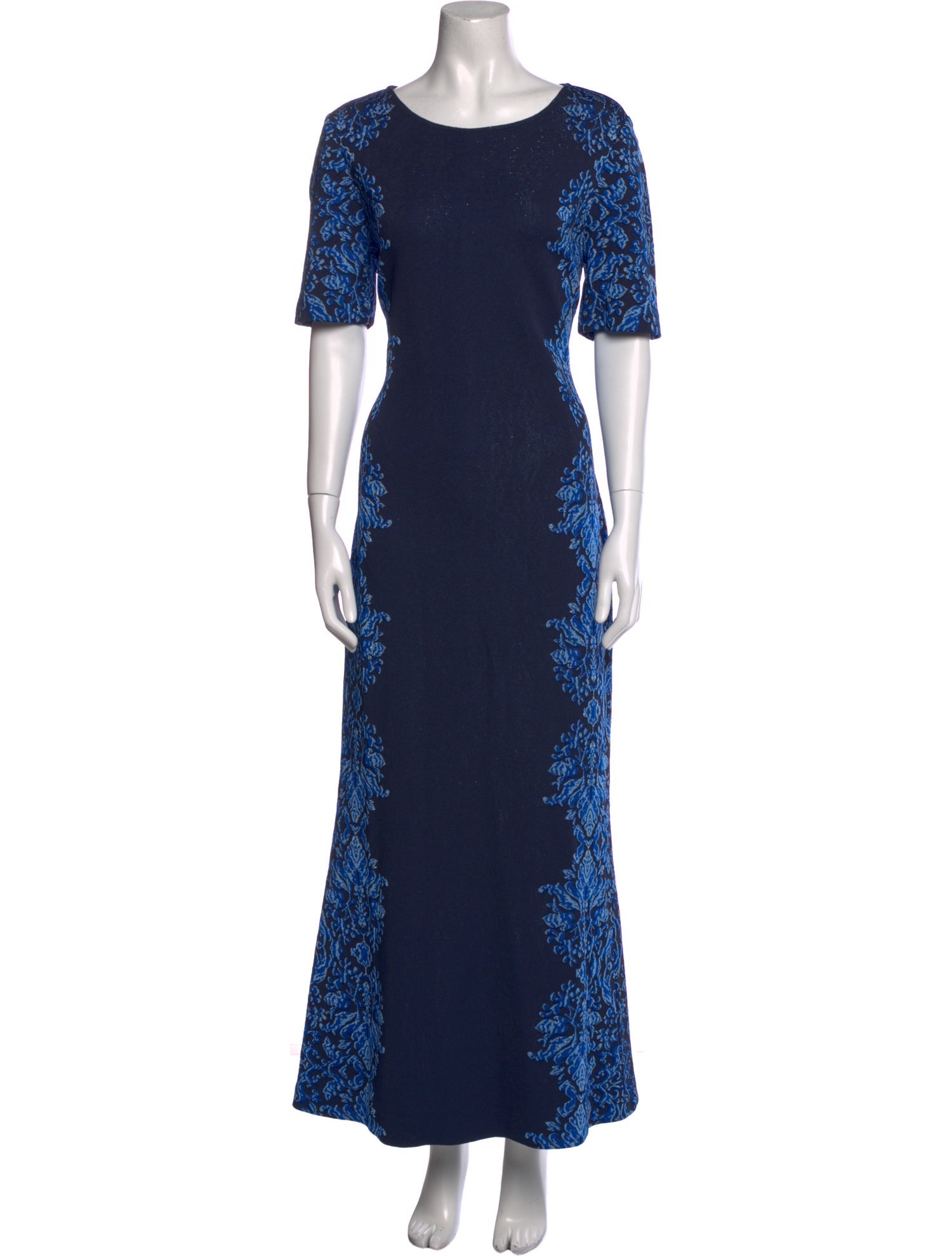 St. John Floral Print Long Dress