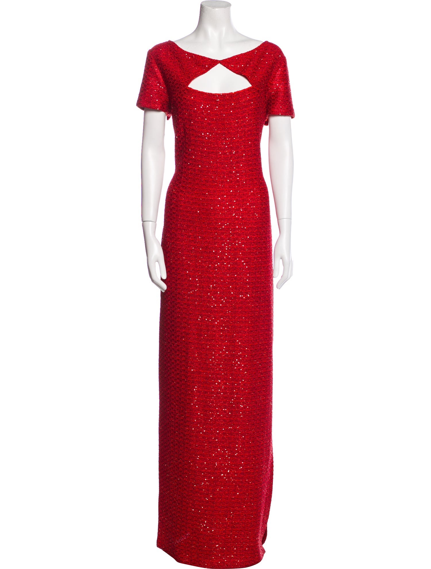 St. John Polka Dot Print Long Dress