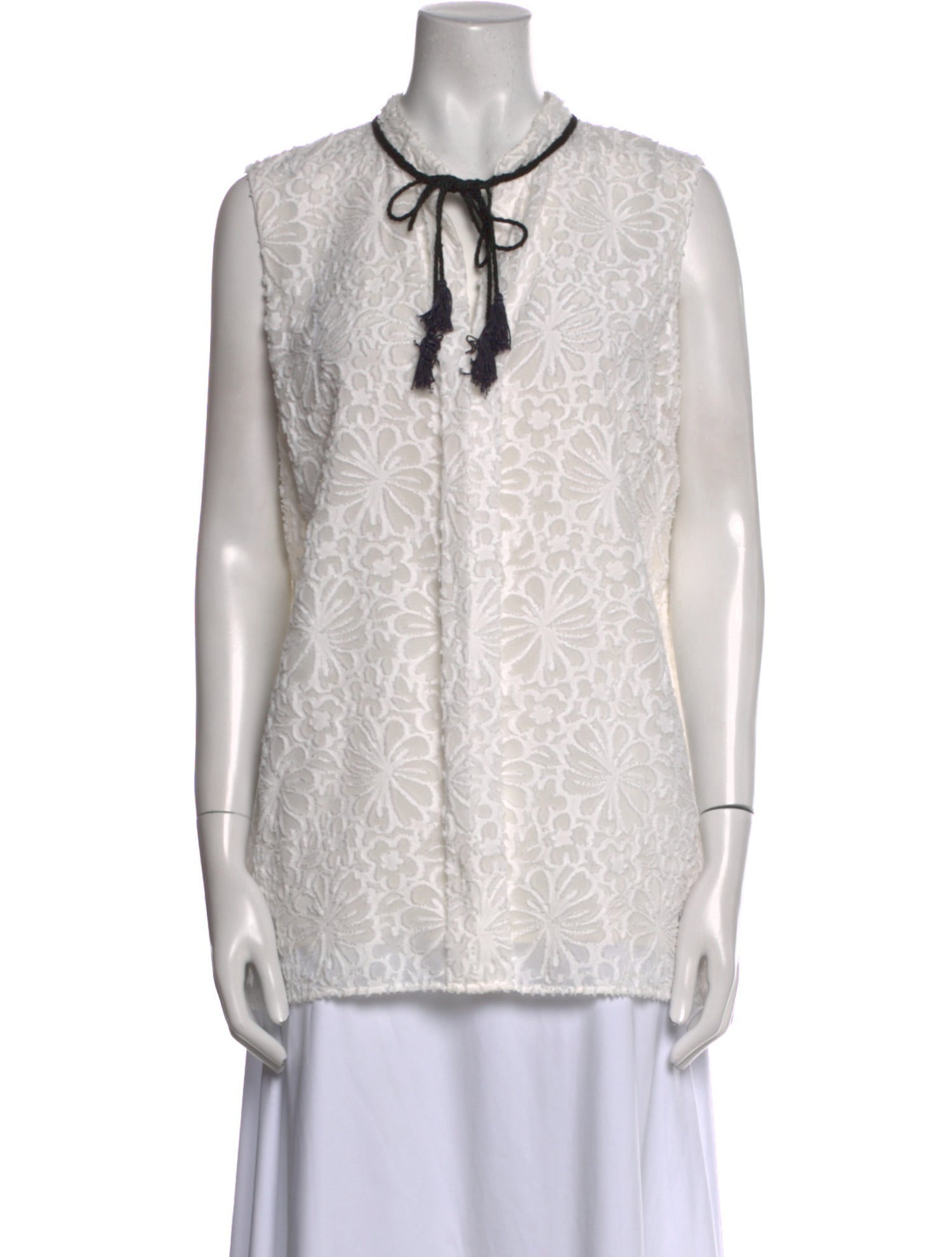 St. John Printed Crew Neck Tunic