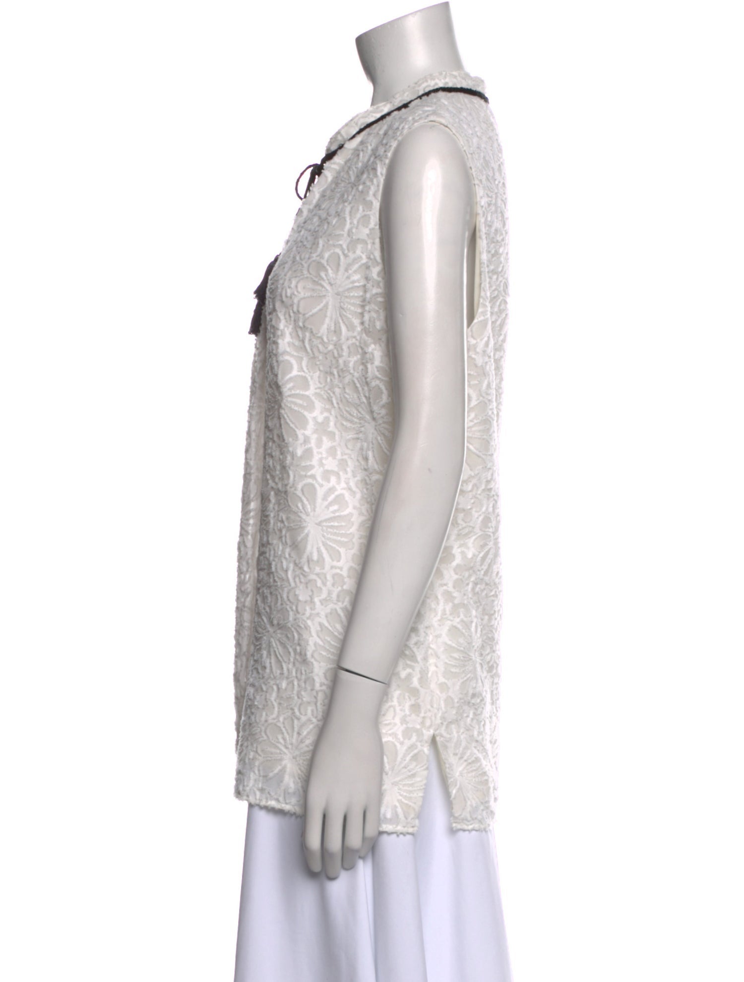 St. John Printed Crew Neck Tunic