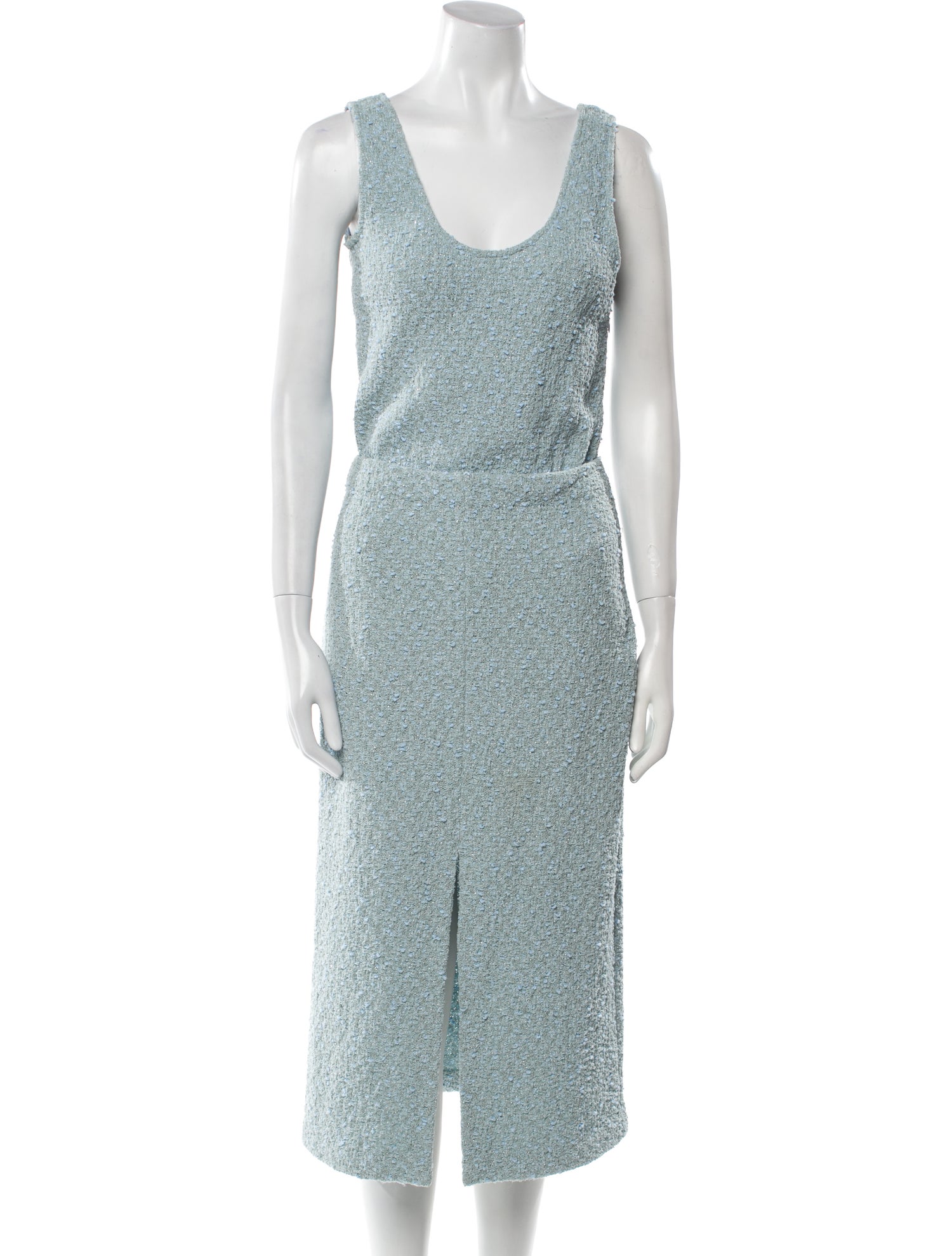 St. John Scoop Neck Midi Length Dress