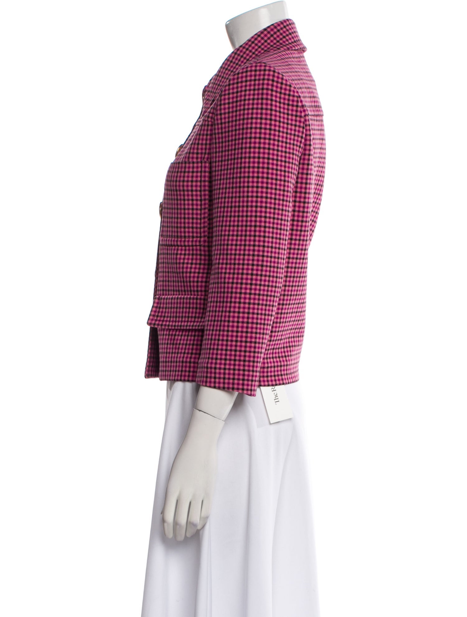 St. John Plaid Print Blazer