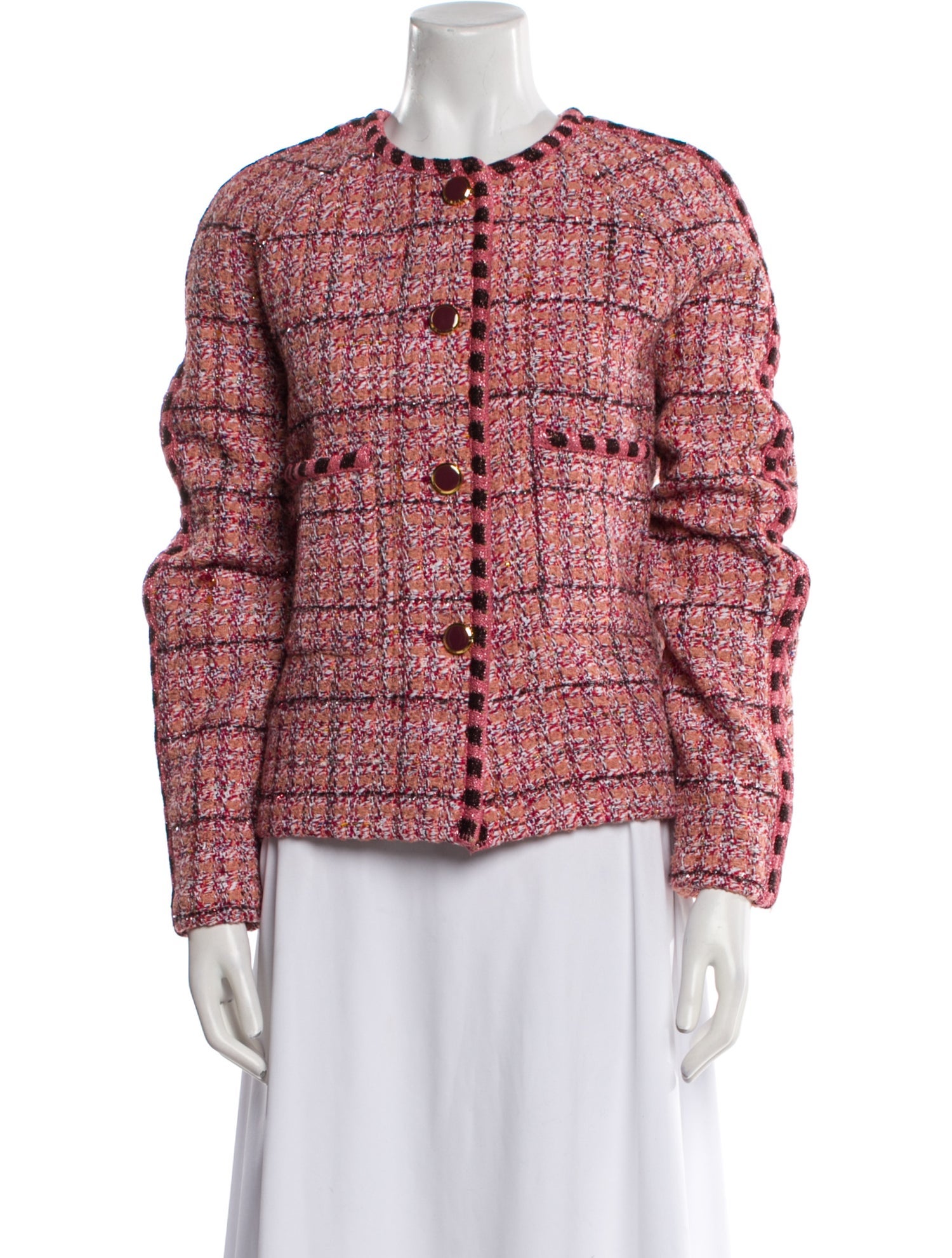 St. John Tweed Pattern Evening Jacket