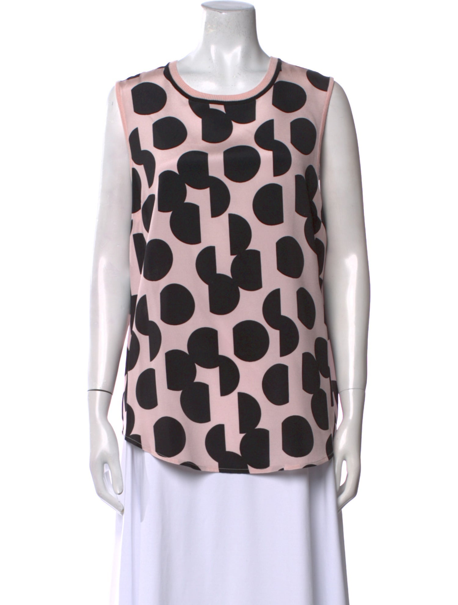 St. John Silk Polka Dot Print Blouse w/ Tags