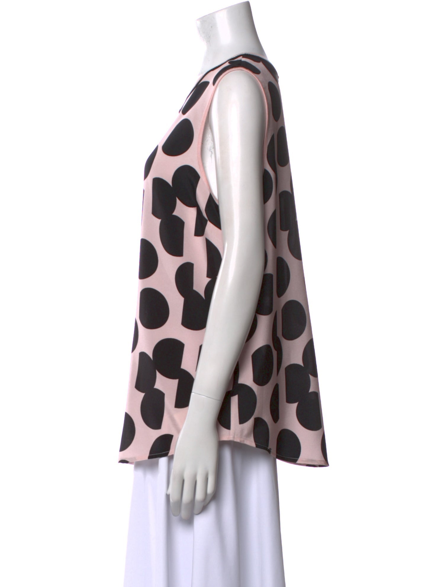 St. John Silk Polka Dot Print Blouse w/ Tags