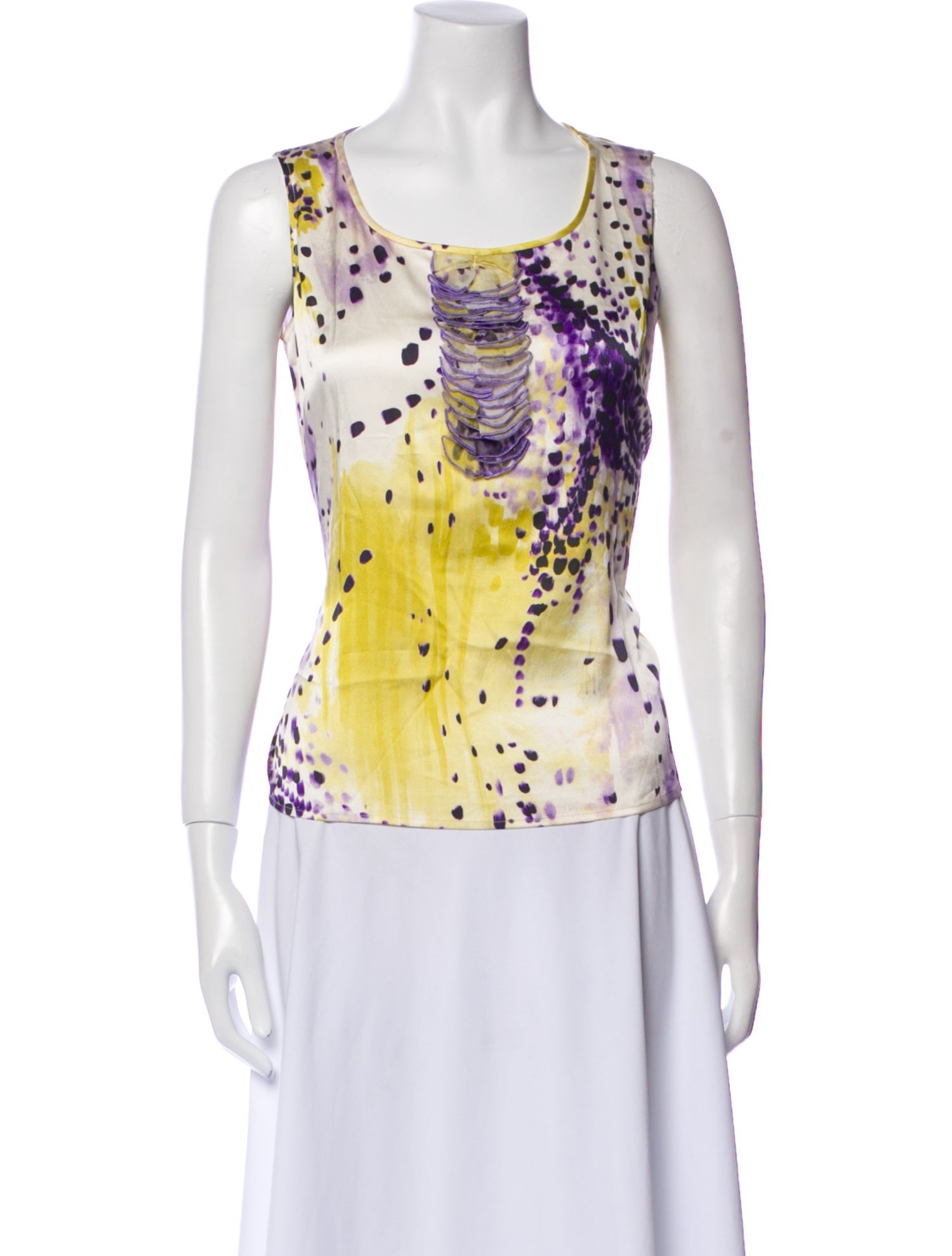 St. John Silk Printed Top