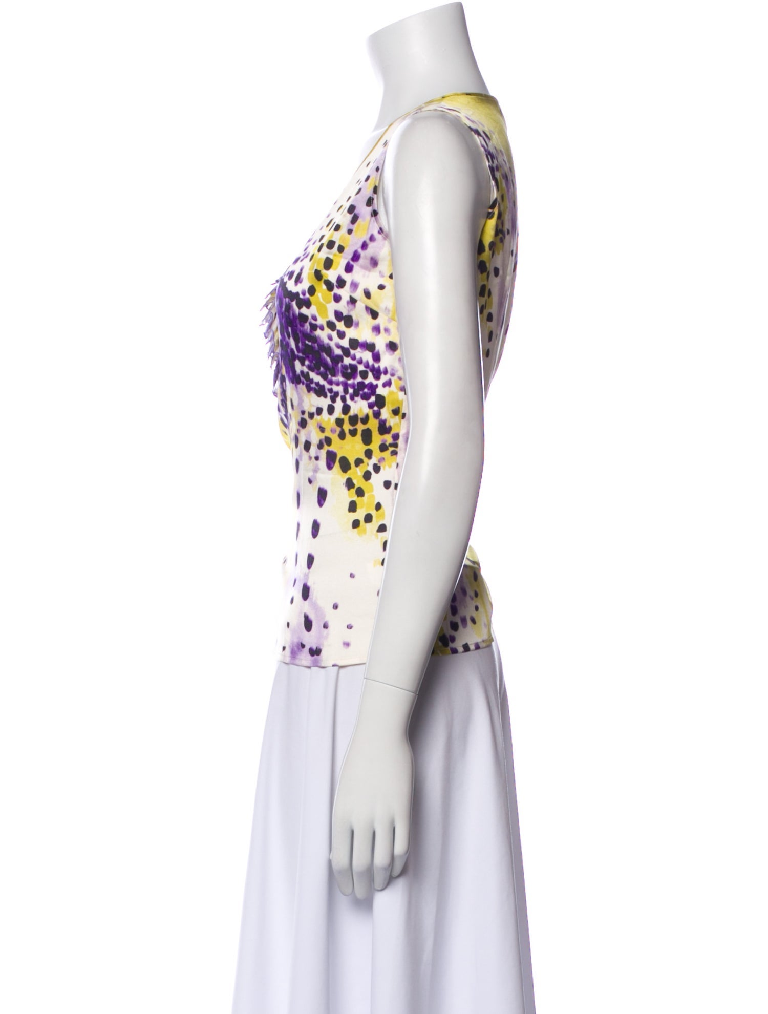 St. John Silk Printed Top