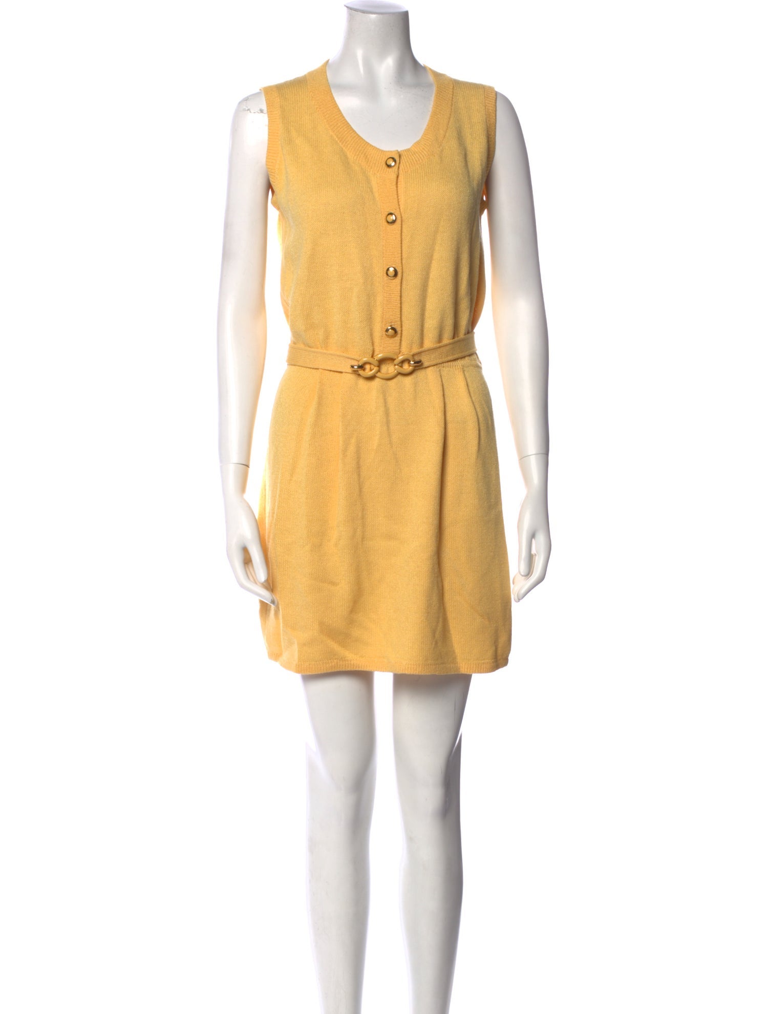 St. John Scoop Neck Mini Dress