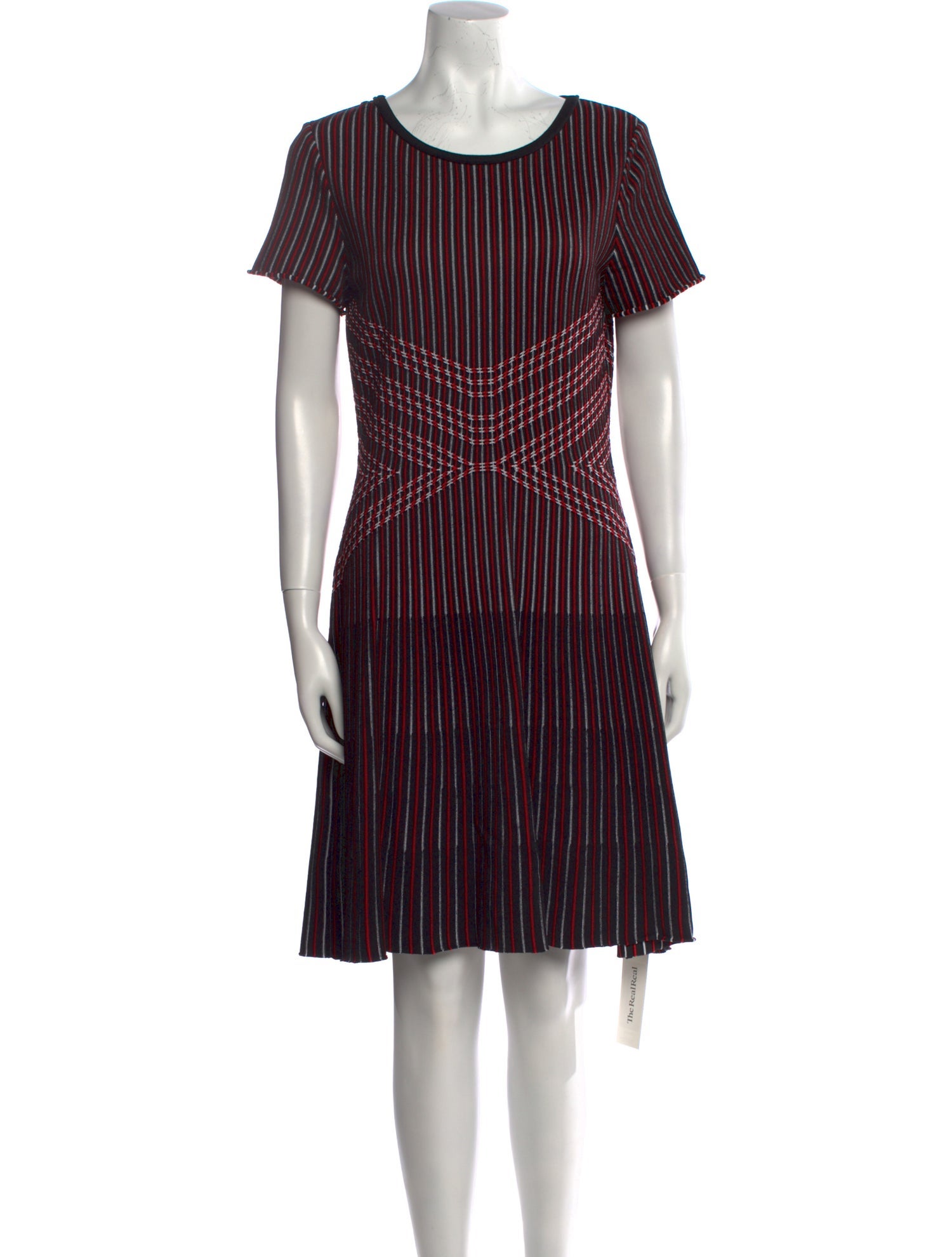 St. John Striped Knee-Length Dress