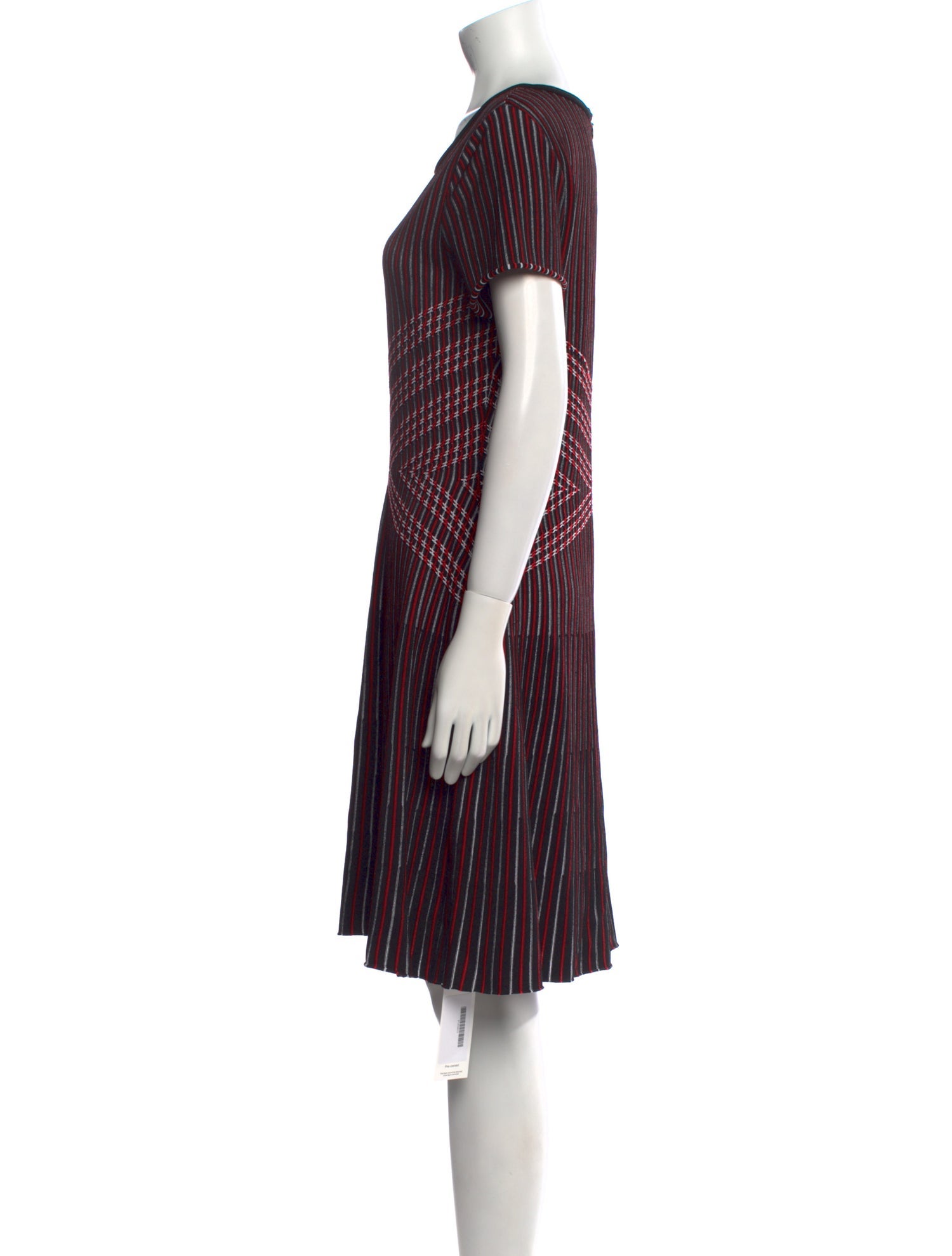 St. John Striped Knee-Length Dress