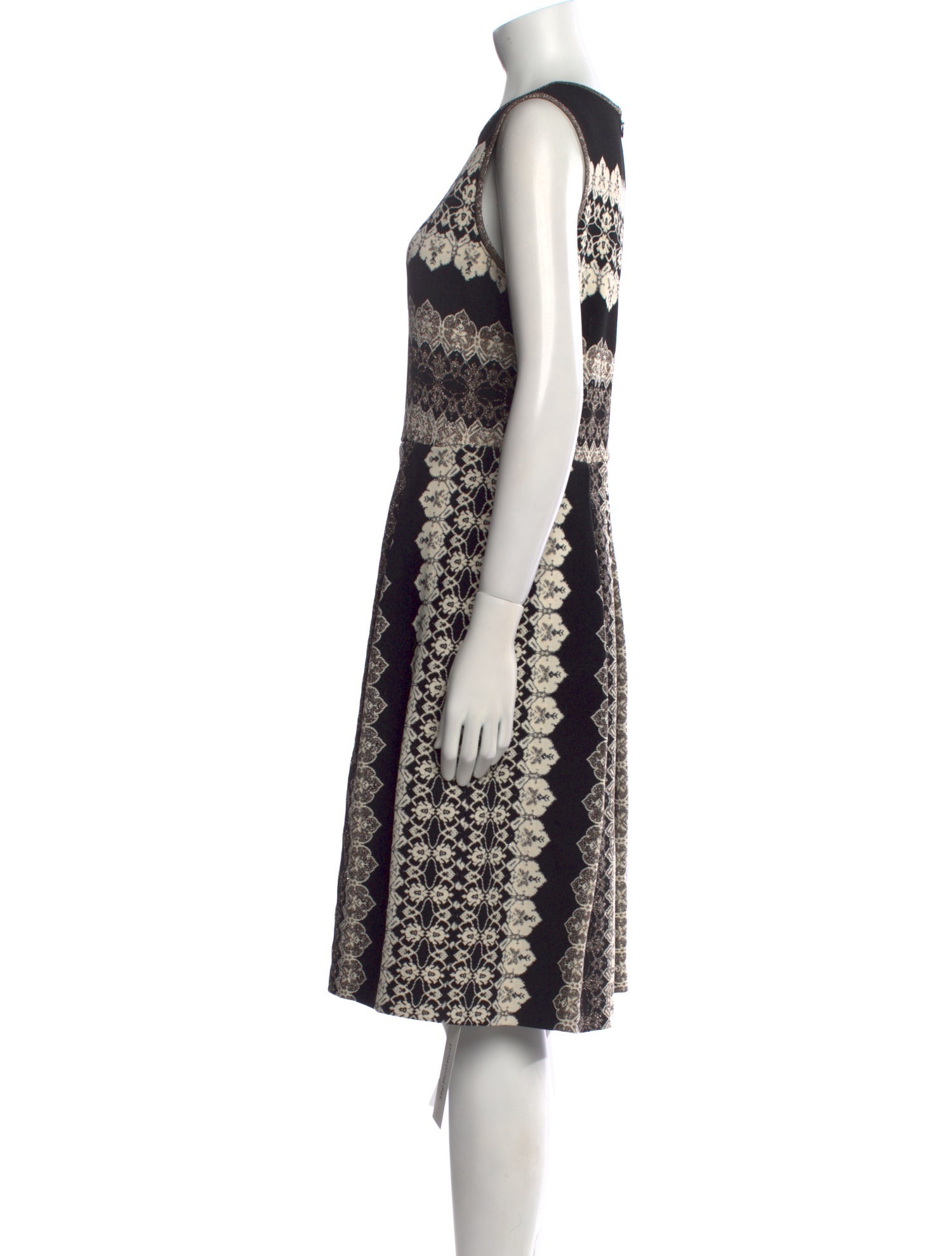 St. John Printed Midi Length Dress