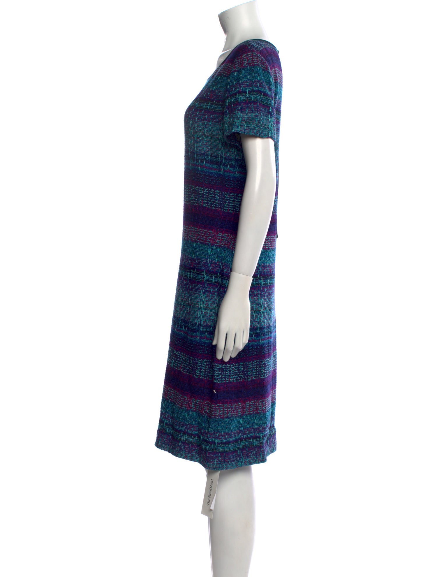 St. John Striped Knee-Length Dress