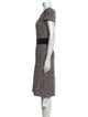 St. John Tweed Pattern Knee-Length Dress