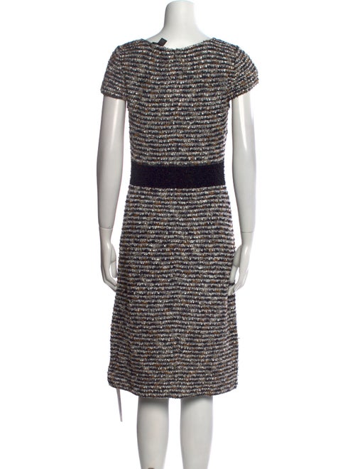 St. John Tweed Pattern Knee-Length Dress