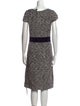 St. John Tweed Pattern Knee-Length Dress