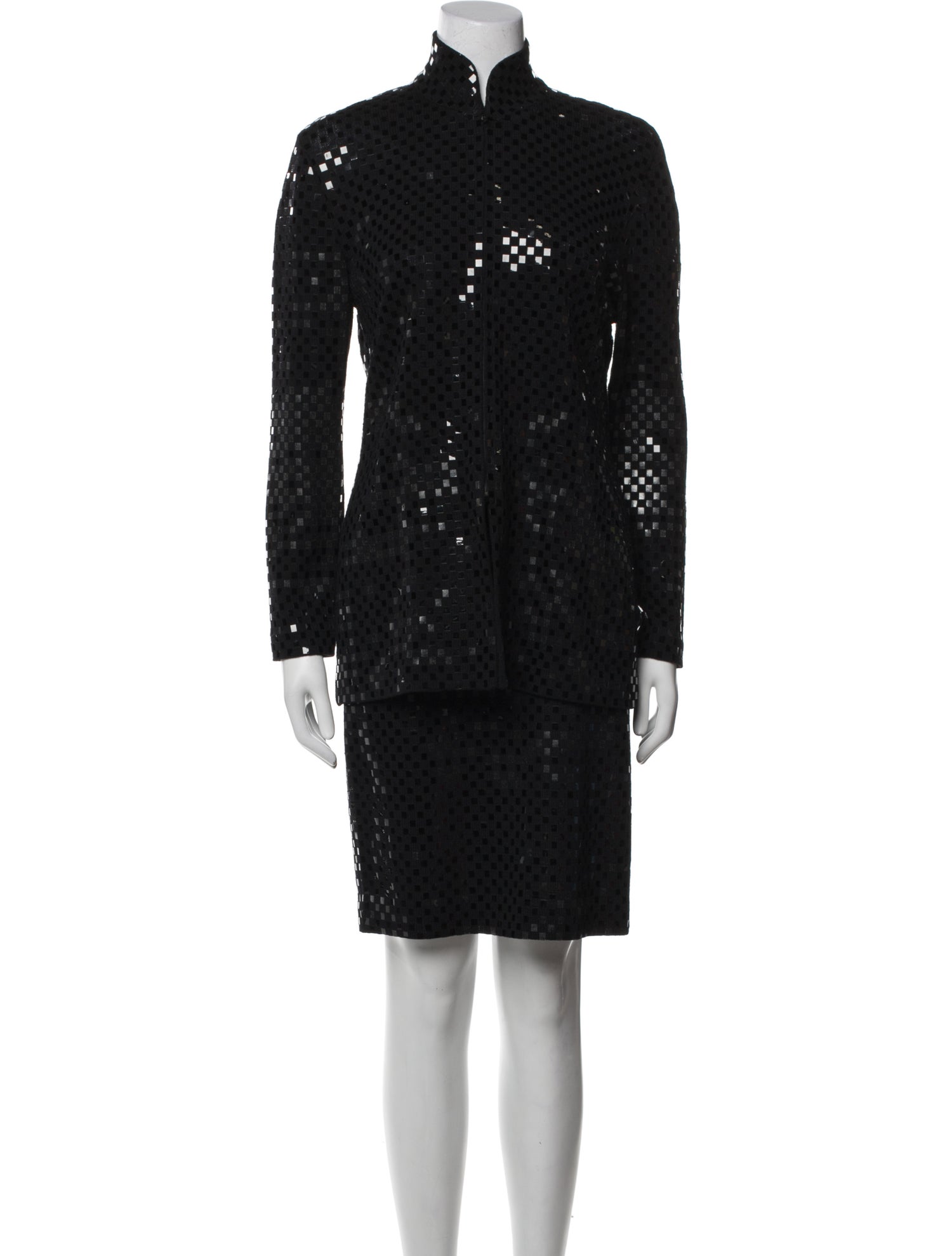 St. John Crystal Embellishments Skirt Suit