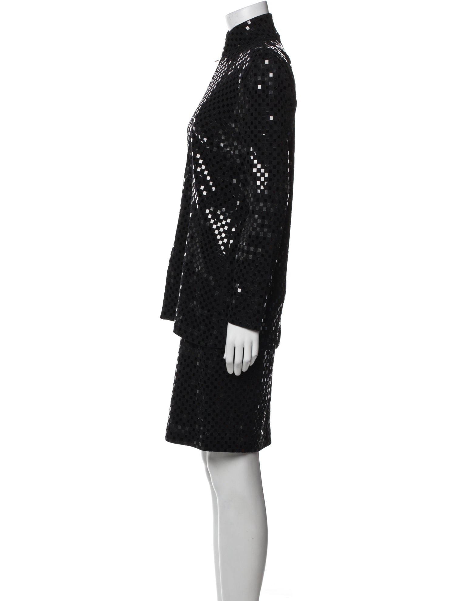 St. John Crystal Embellishments Skirt Suit
