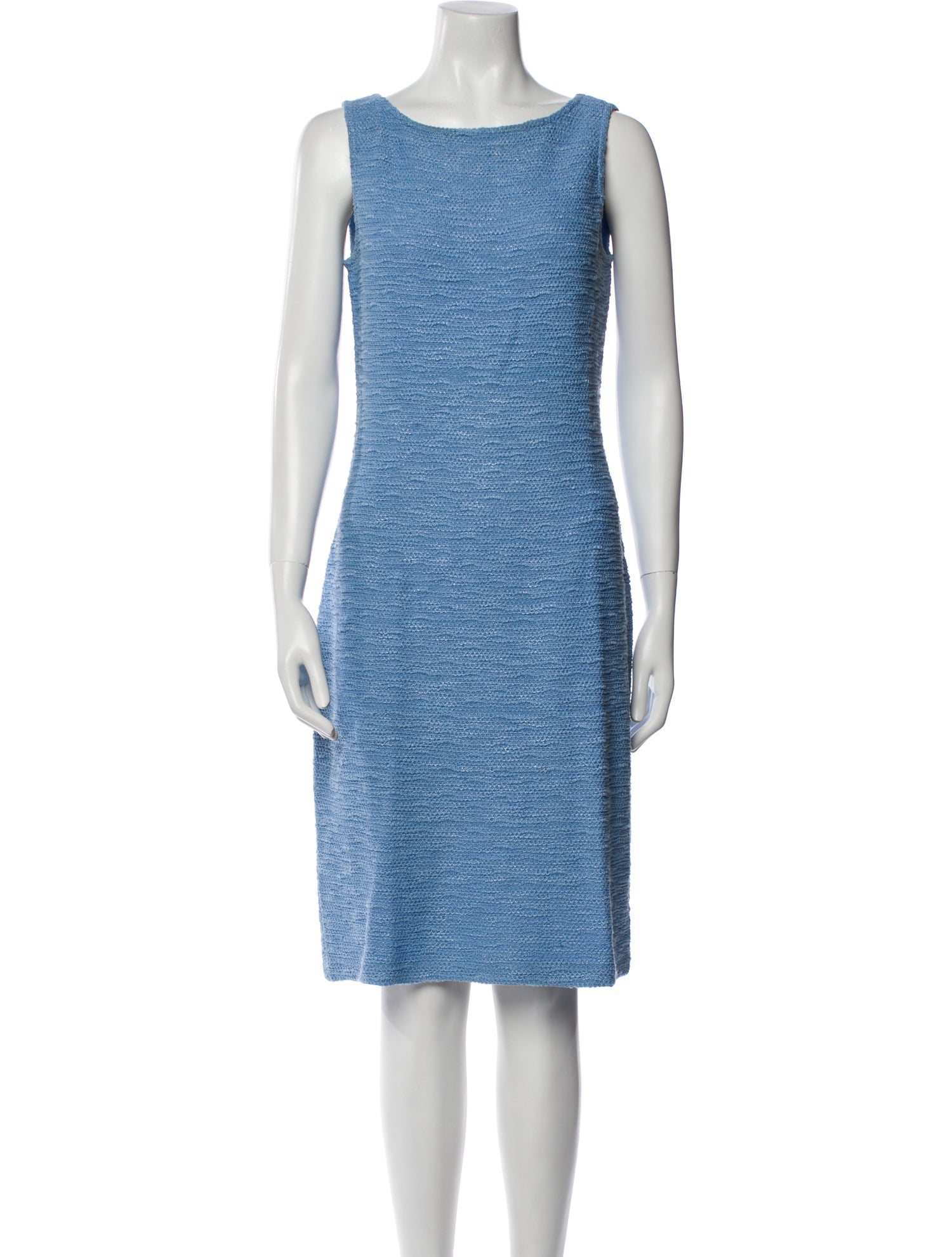 St. John Bateau Neckline Knee-Length Dress