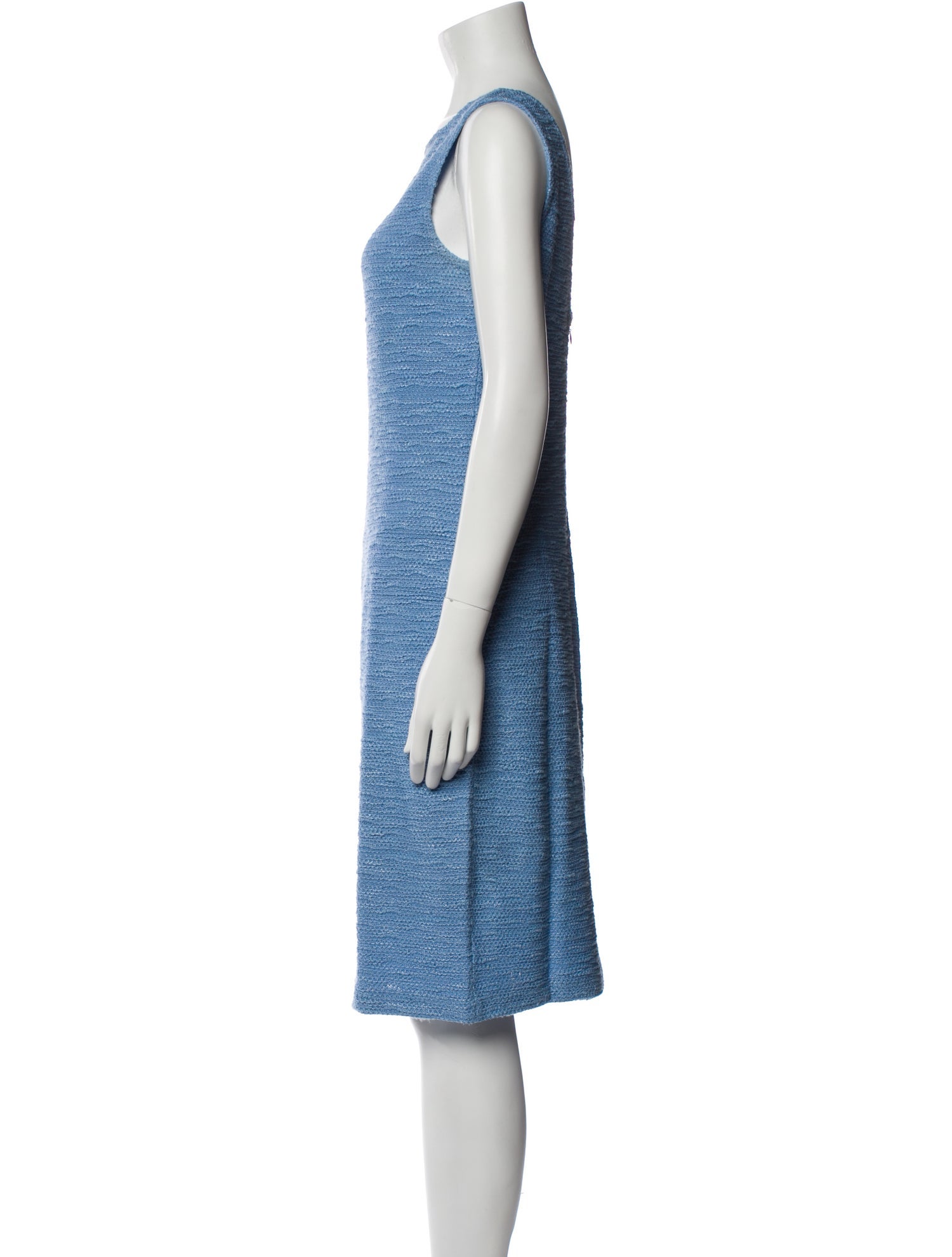 St. John Bateau Neckline Knee-Length Dress