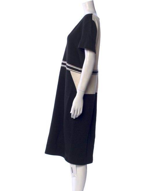 St. John V-Neck Midi Length Dress