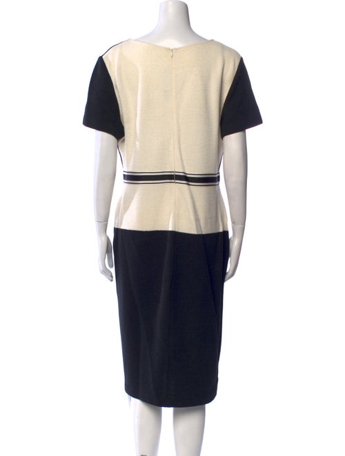 St. John V-Neck Midi Length Dress