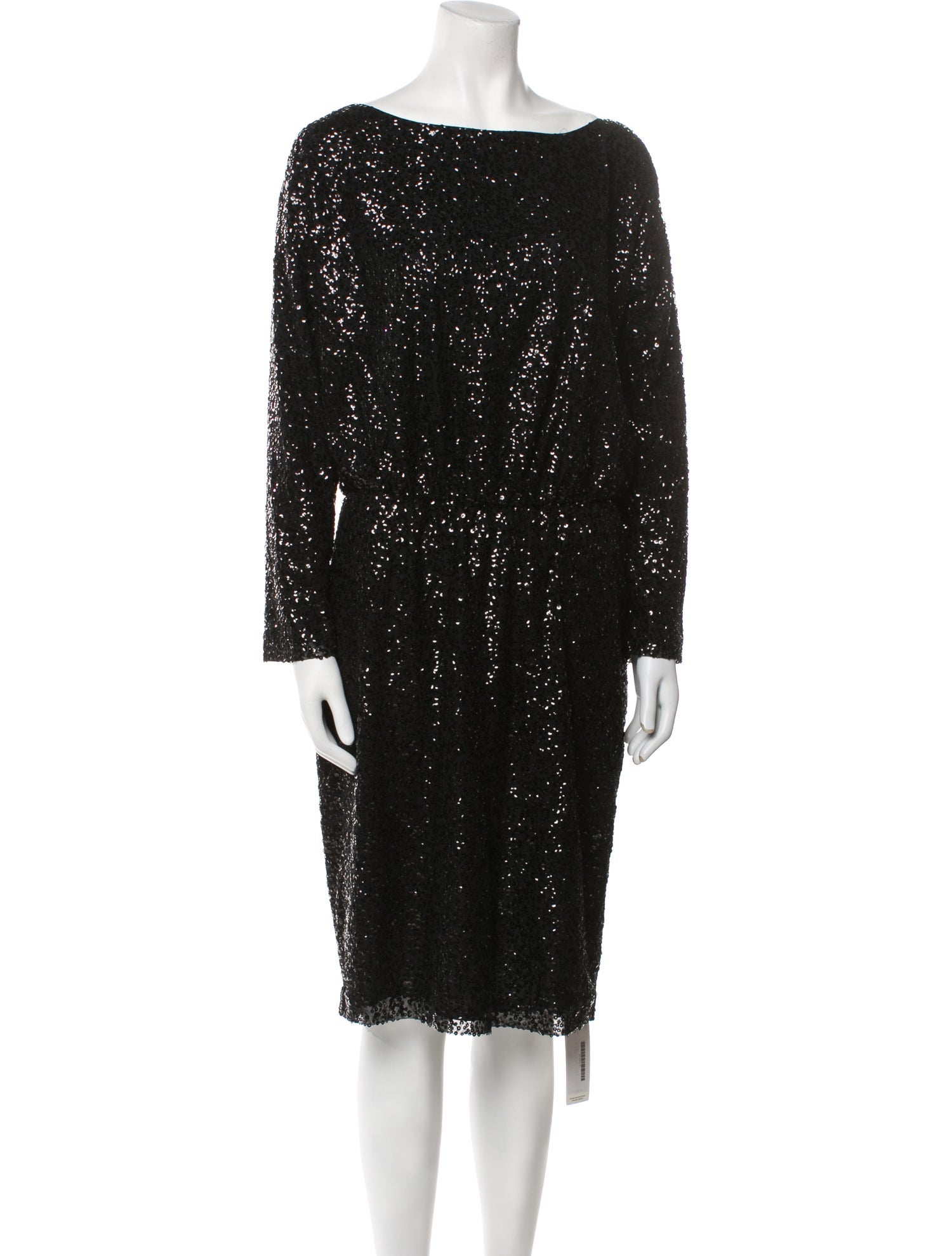 St. John Bateau Neckline Knee-Length Dress