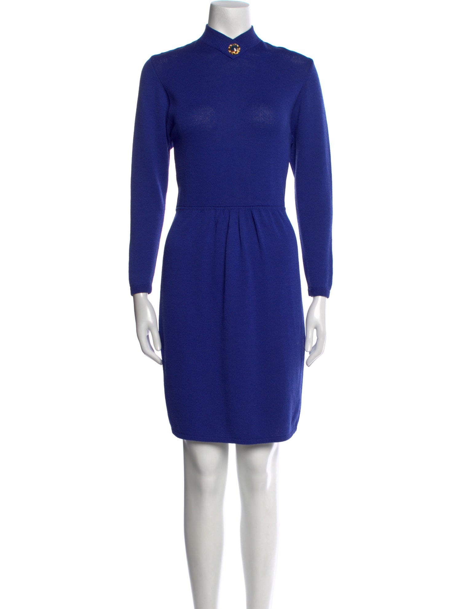 St. John Mock Neck Mini Dress