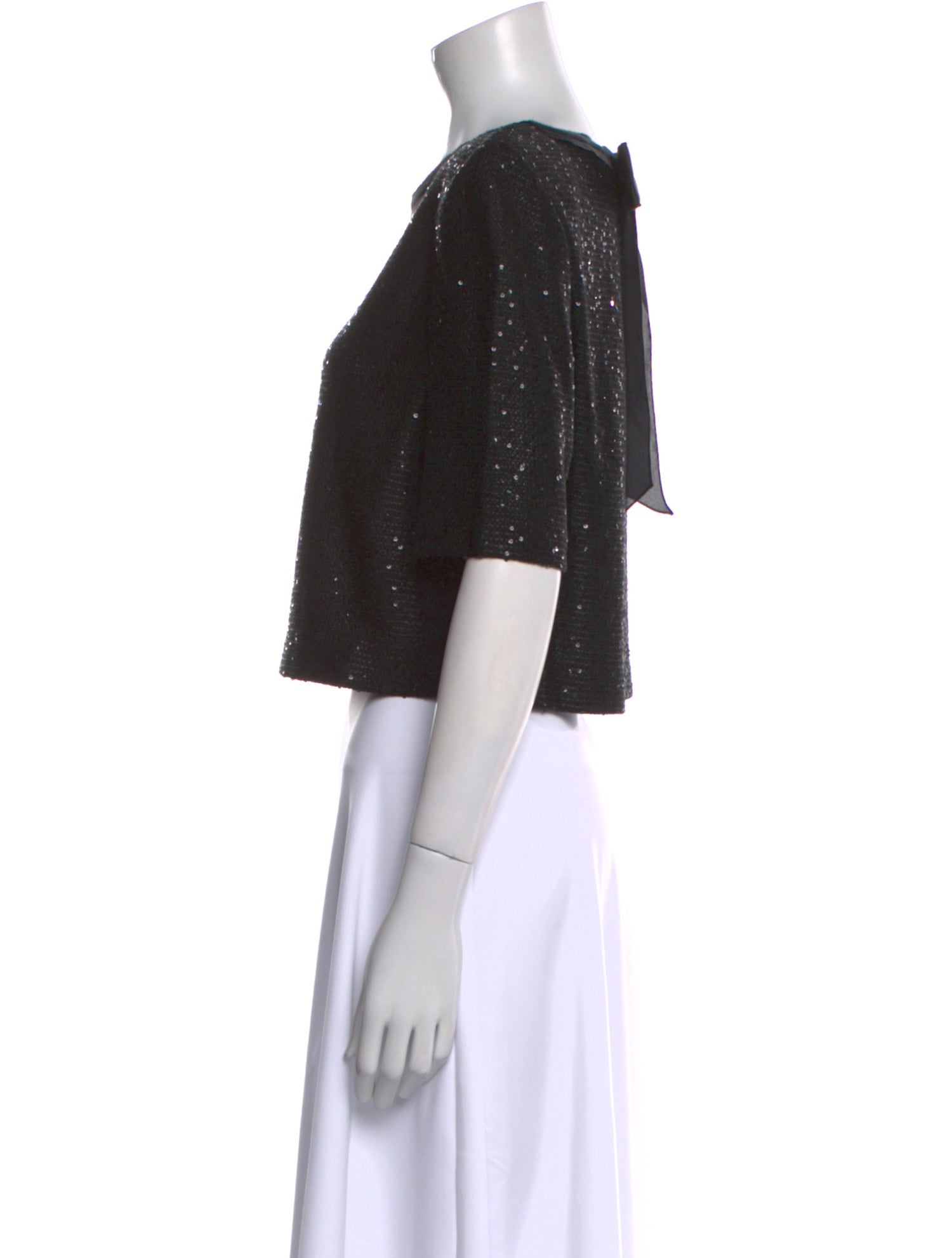 St. John Scoop Neck Short Sleeve Crop Top w/ Tags