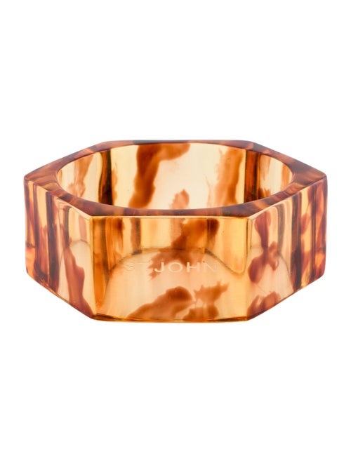 St. John Hexagonal Lucite Bangle Bracelet