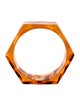 St. John Hexagonal Lucite Bangle Bracelet