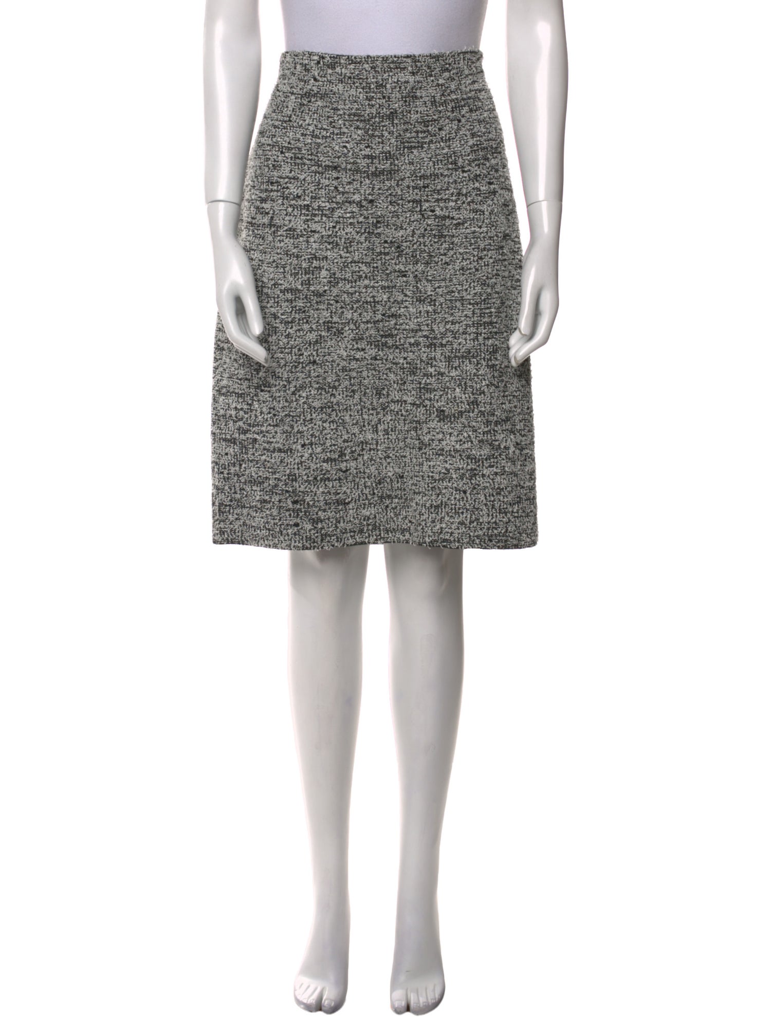 St. John Fringe Trim Accent Knee-Length Skirt