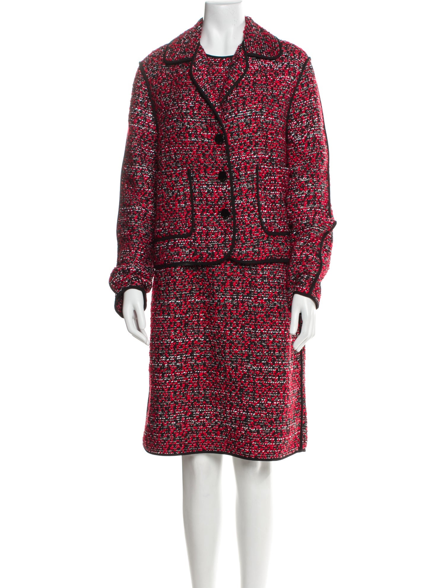 St. John Tweed Pattern Dress Set w/ Tags