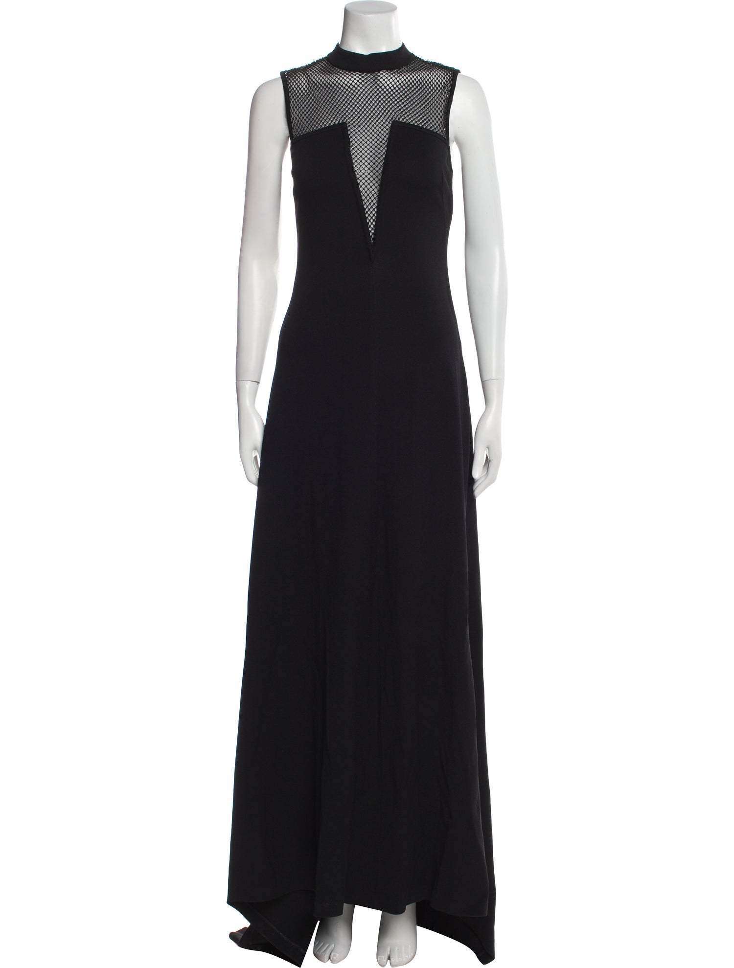 St. John Mock Neck Long Dress