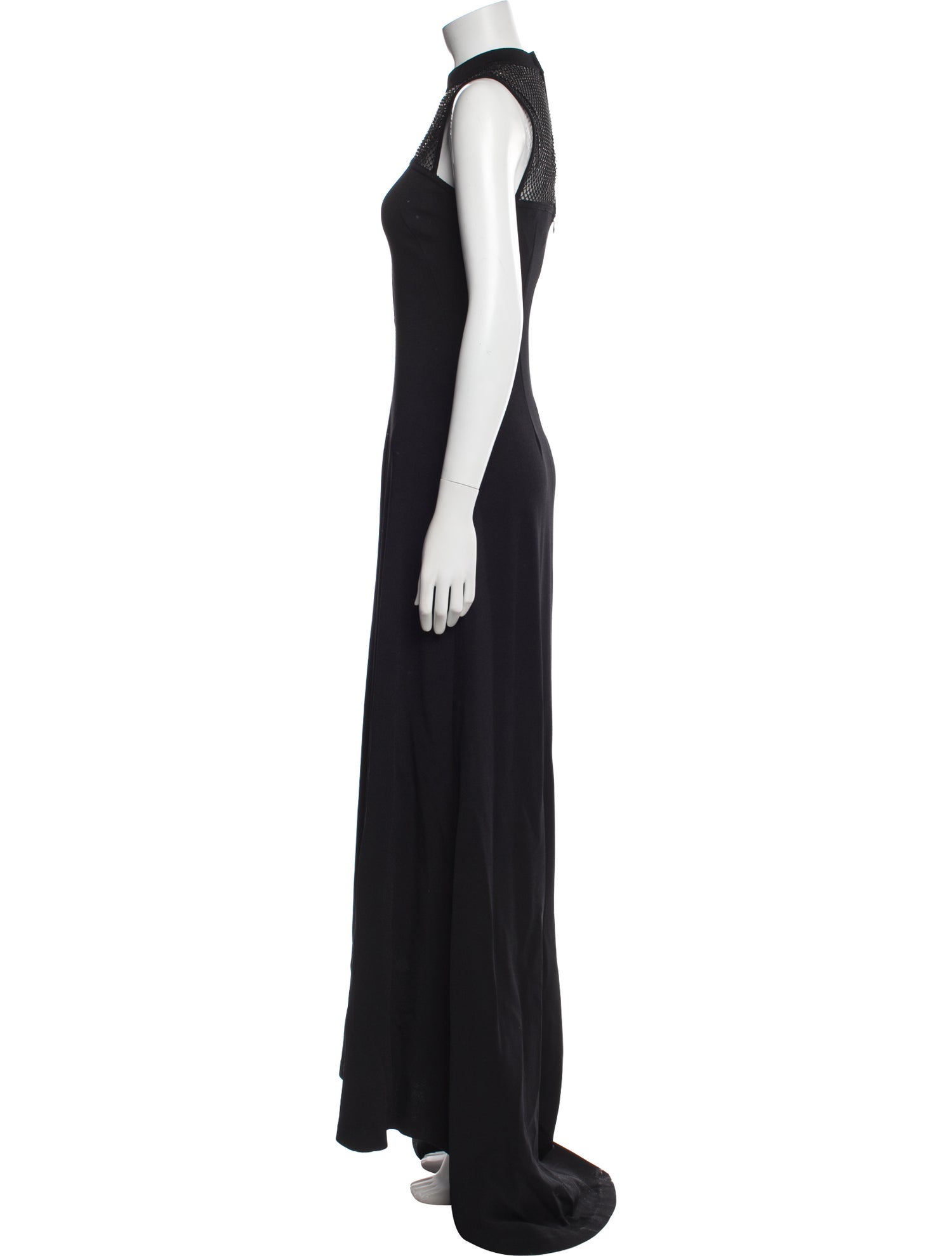 St. John Mock Neck Long Dress