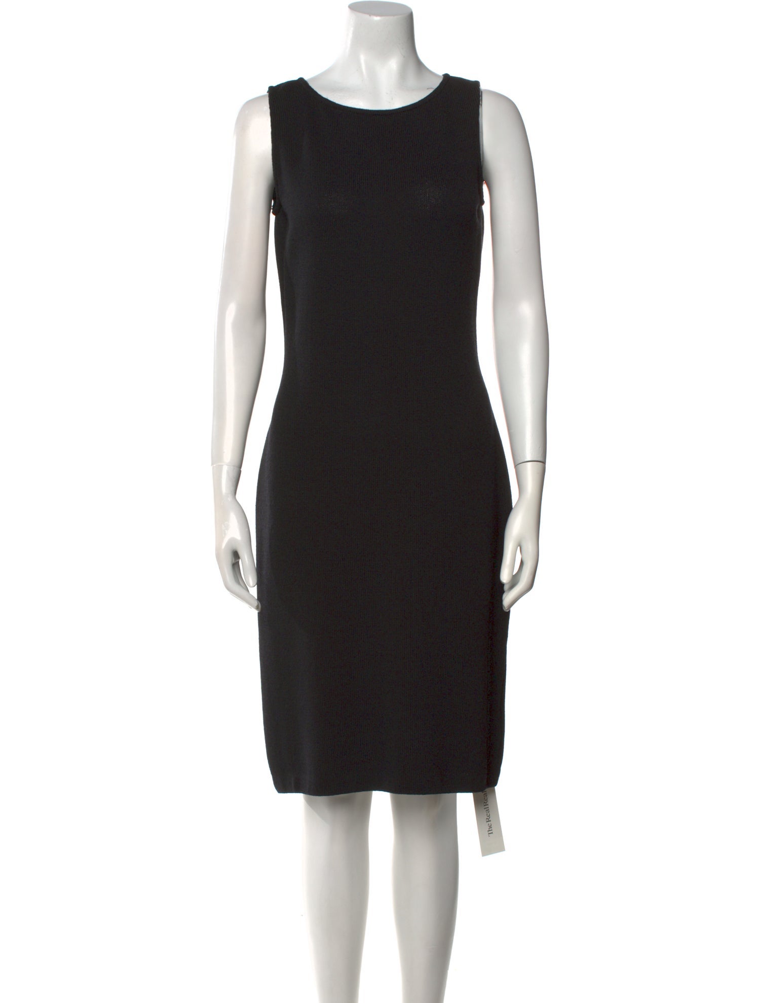 St. John Scoop Neck Midi Length Dress