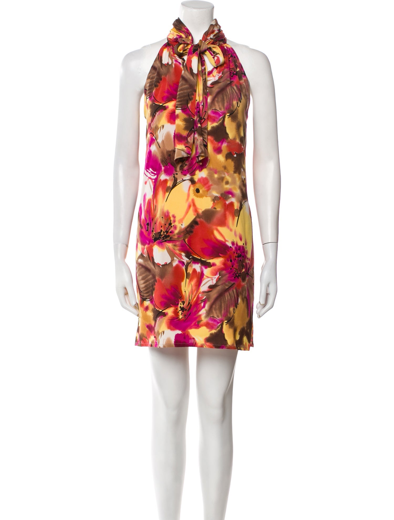 St. John Floral Print Mini Dress