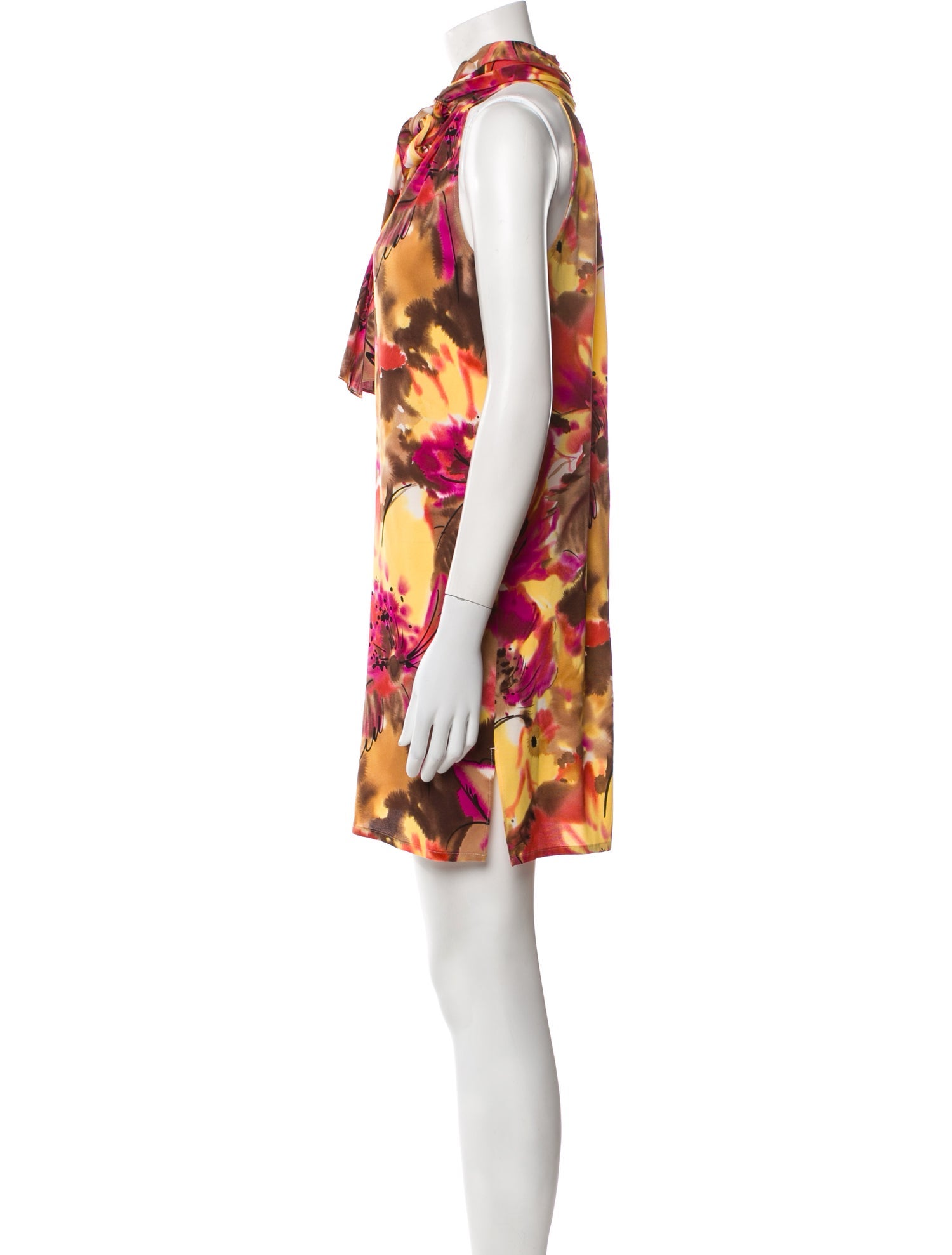 St. John Floral Print Mini Dress