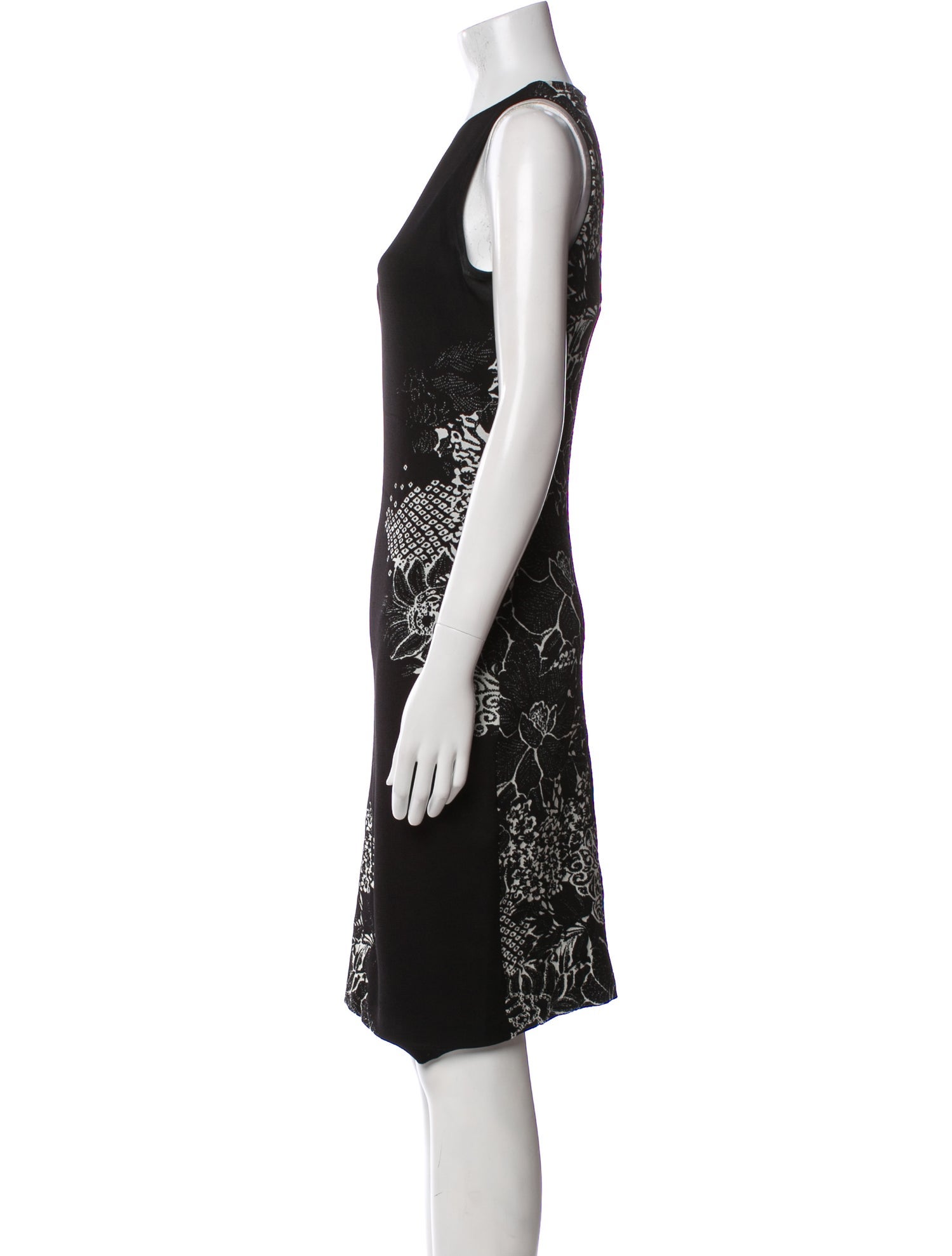 St. John Printed Knee-Length Dress