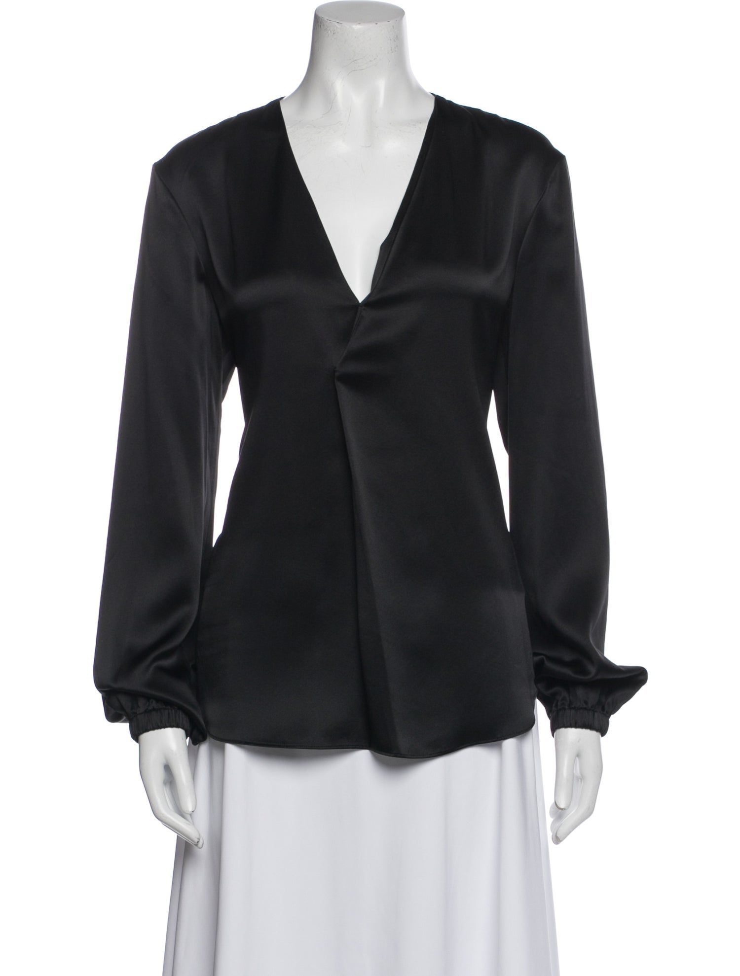 St. John Silk V-Neck Blouse