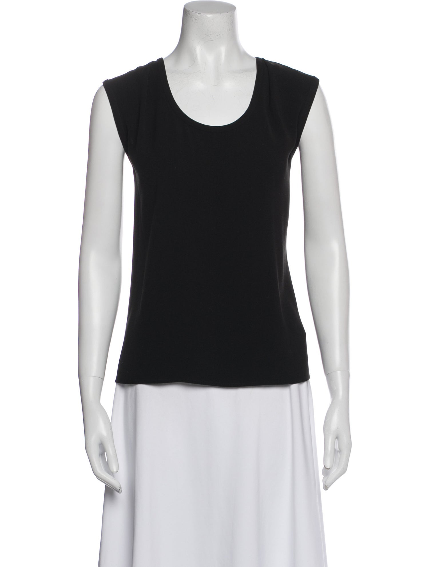 St. John Scoop Neck Sleeveless Top