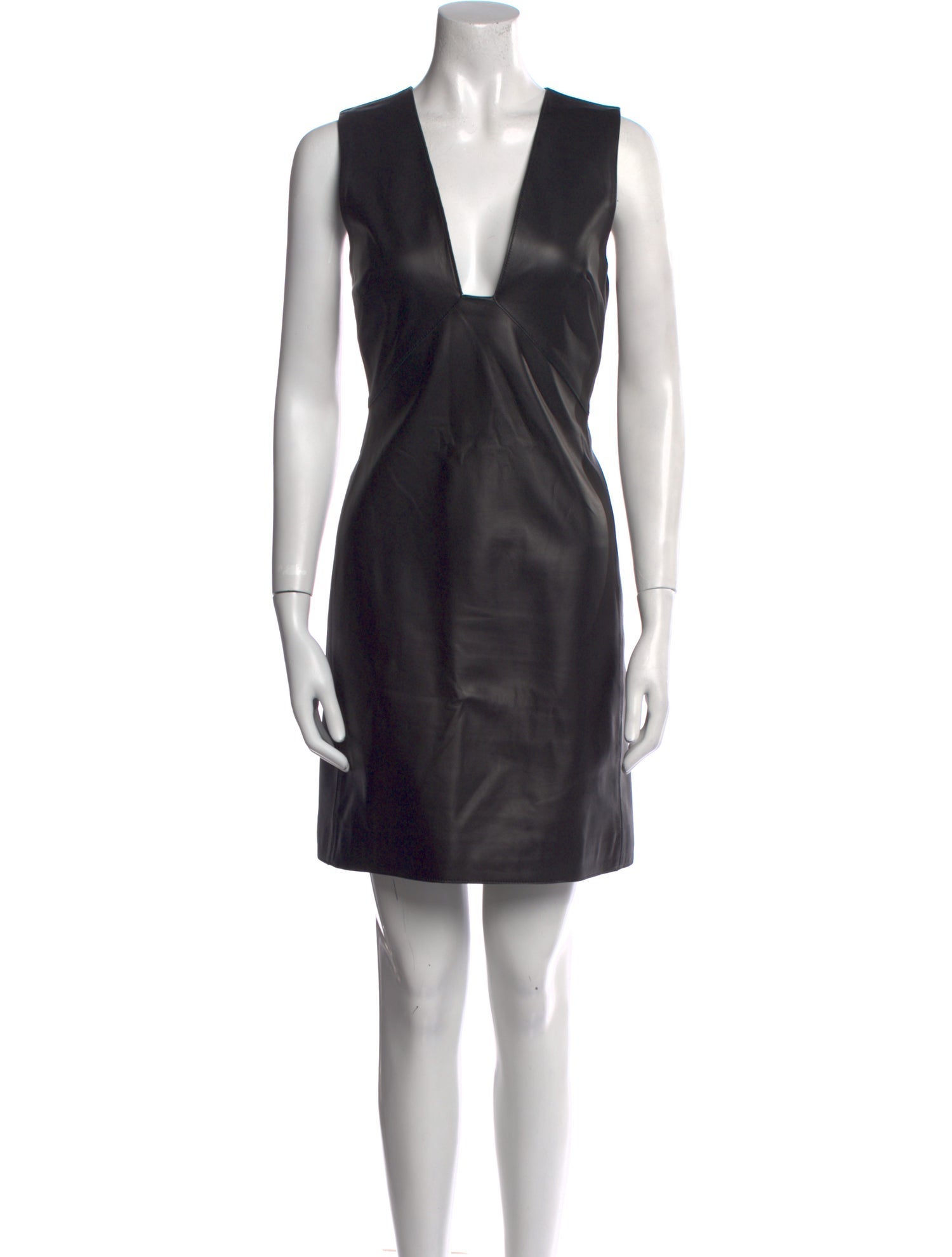 St. John Leather Mini Dress