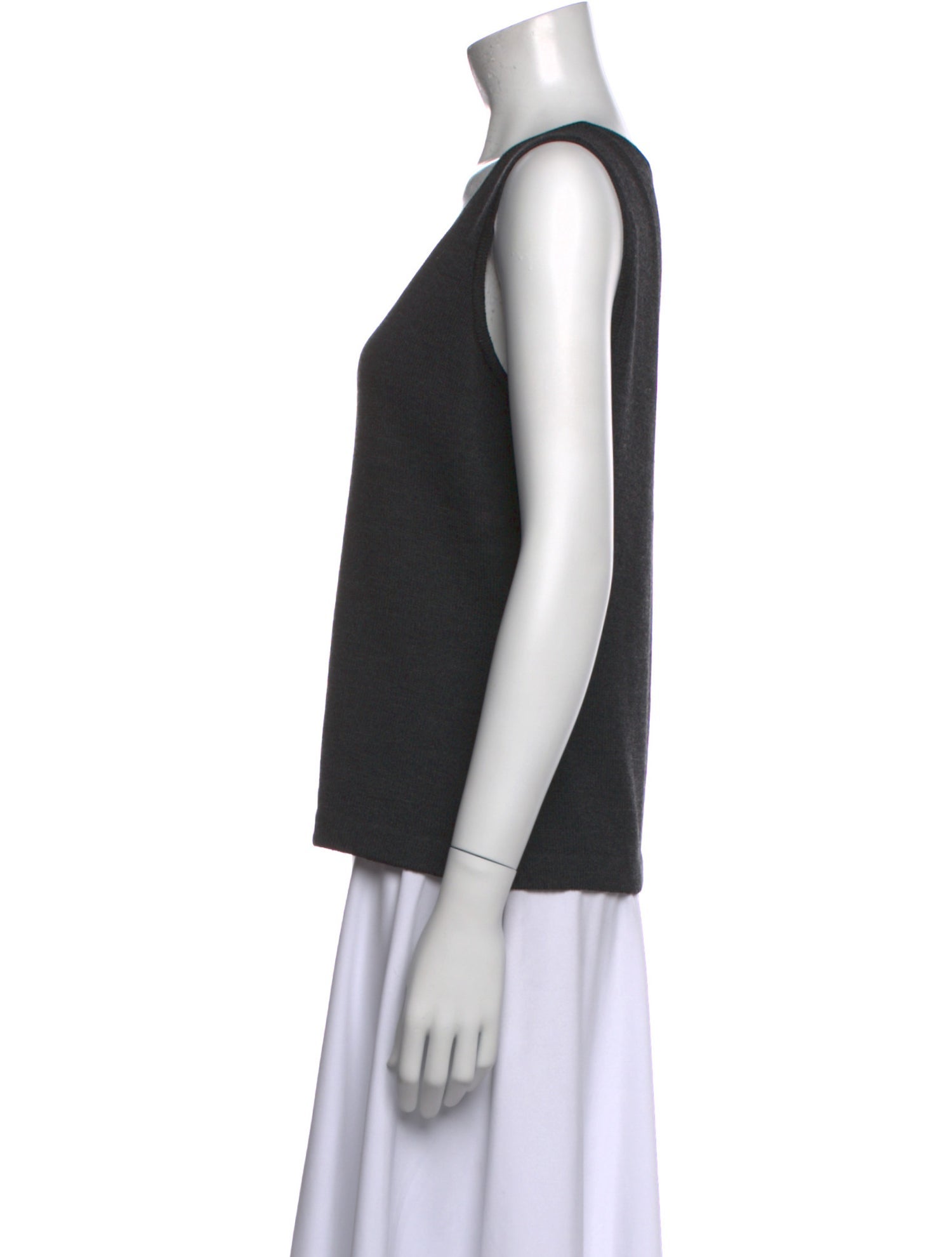 St. John Wool Scoop Neck Top