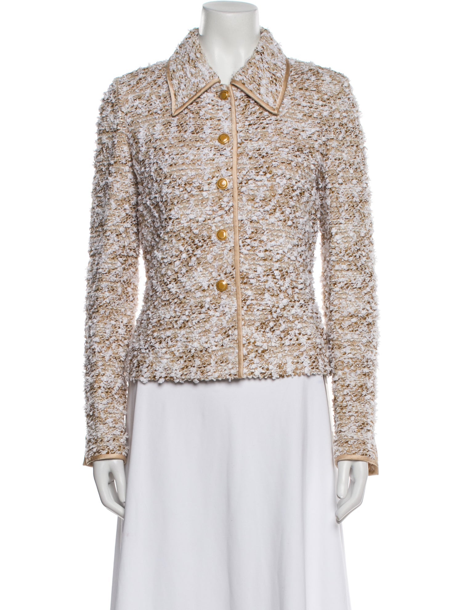 St. John Collection Wool Tweed Pattern Evening Jacket