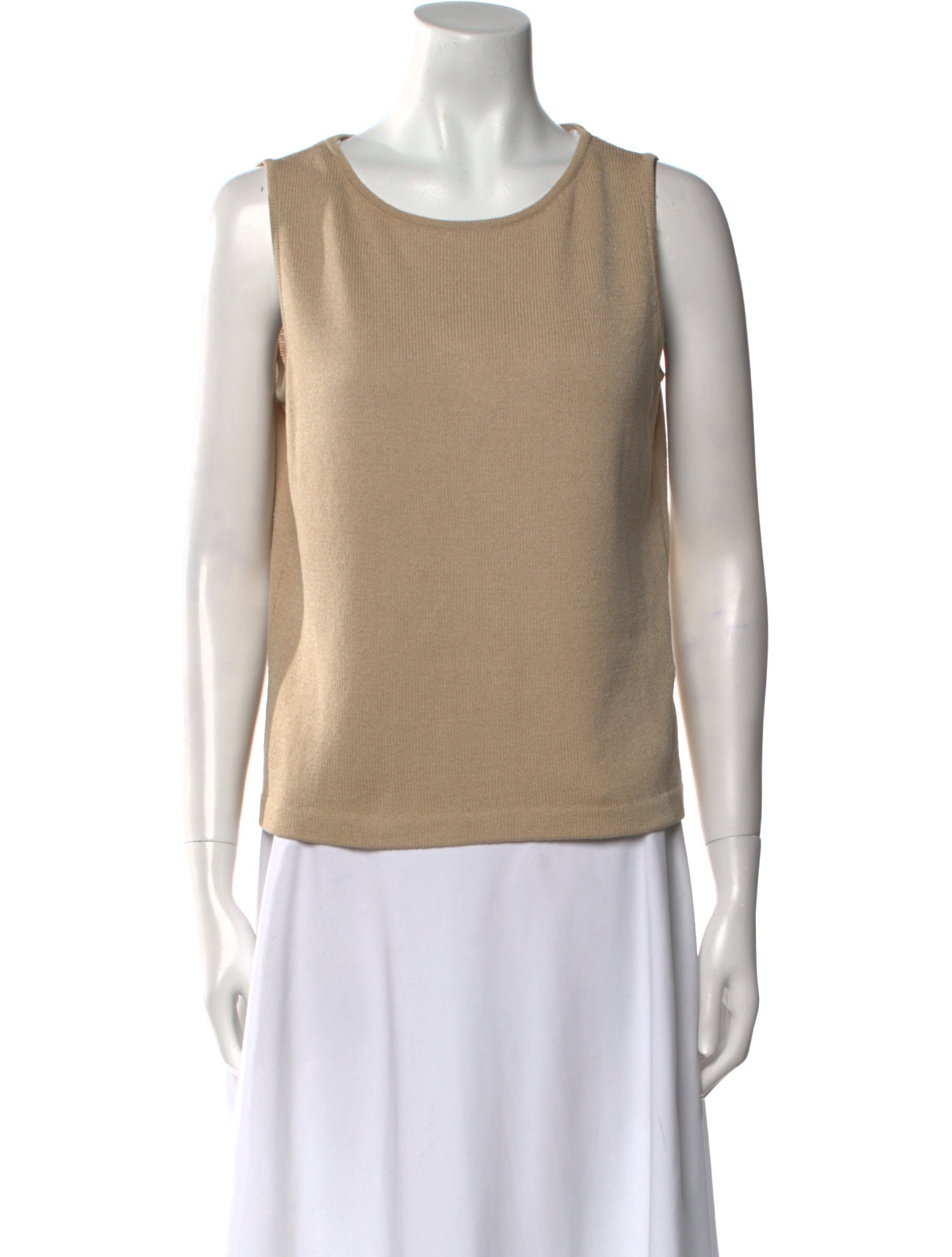 St. John Scoop Neck Sleeveless Top