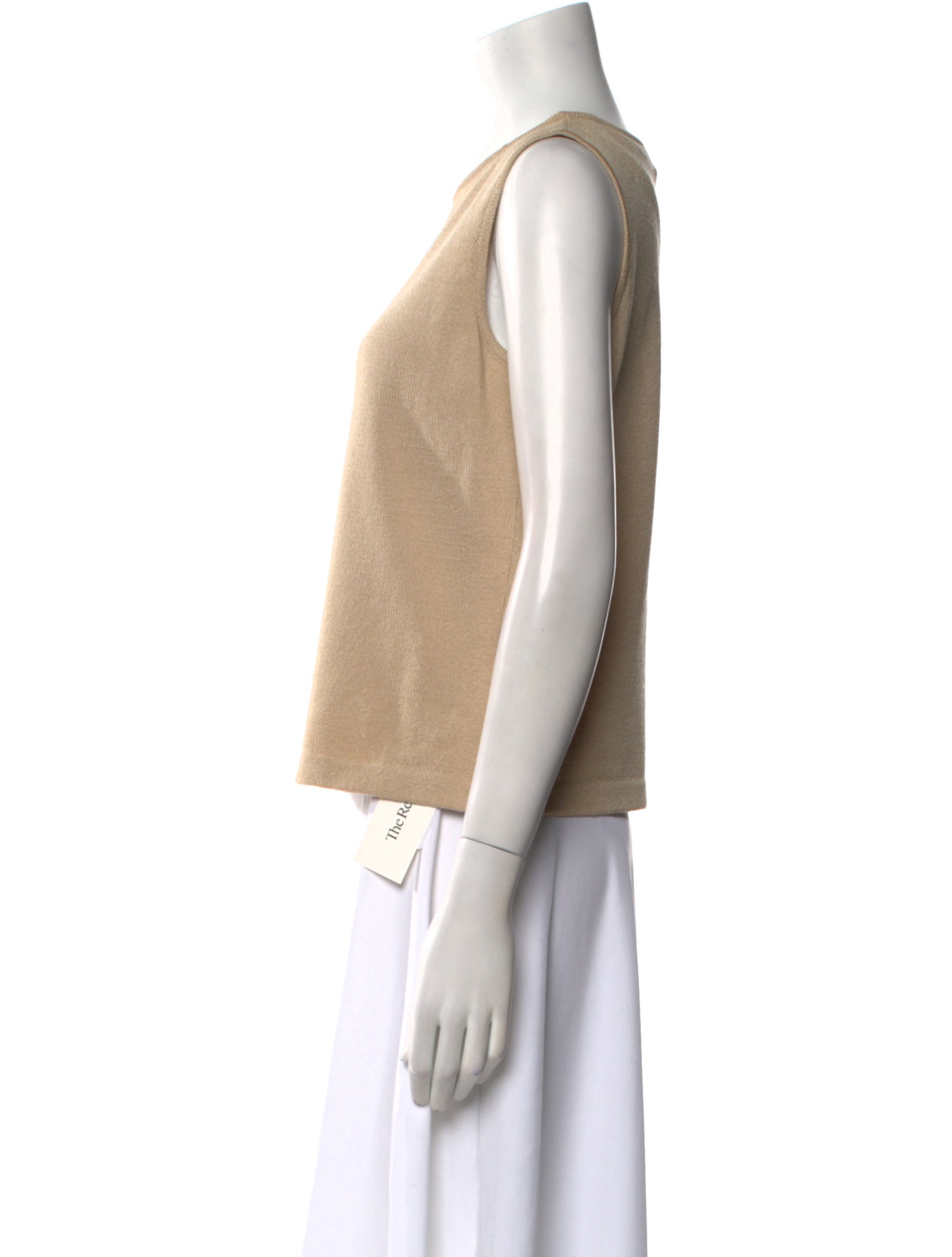 St. John Scoop Neck Sleeveless Top