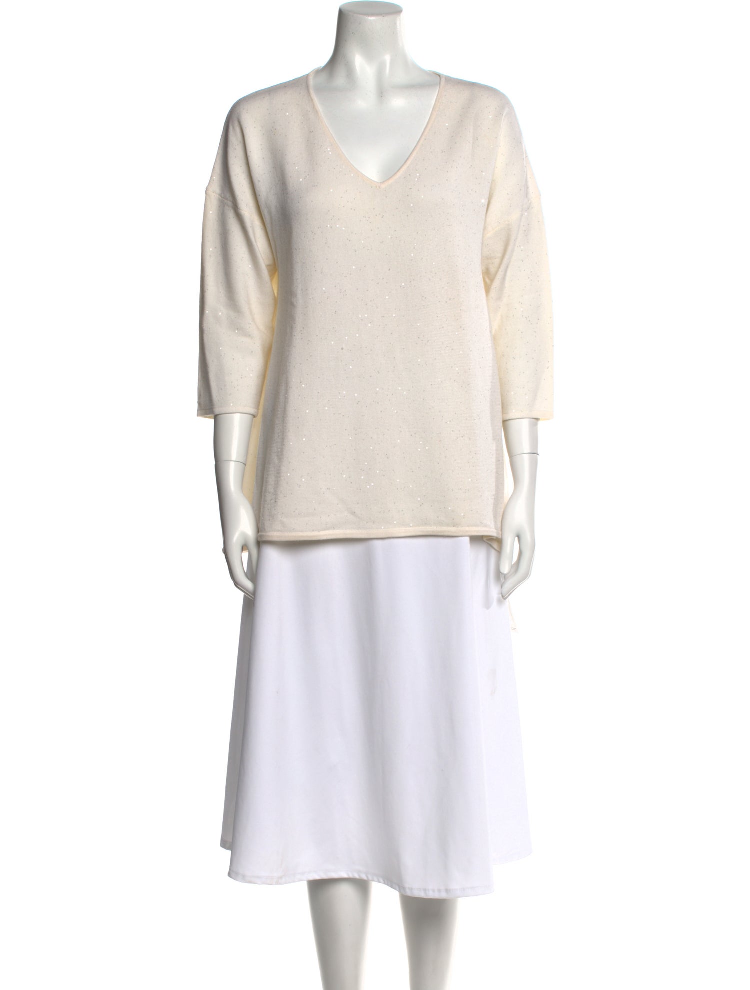 St. John Wool V-Neck Sweater