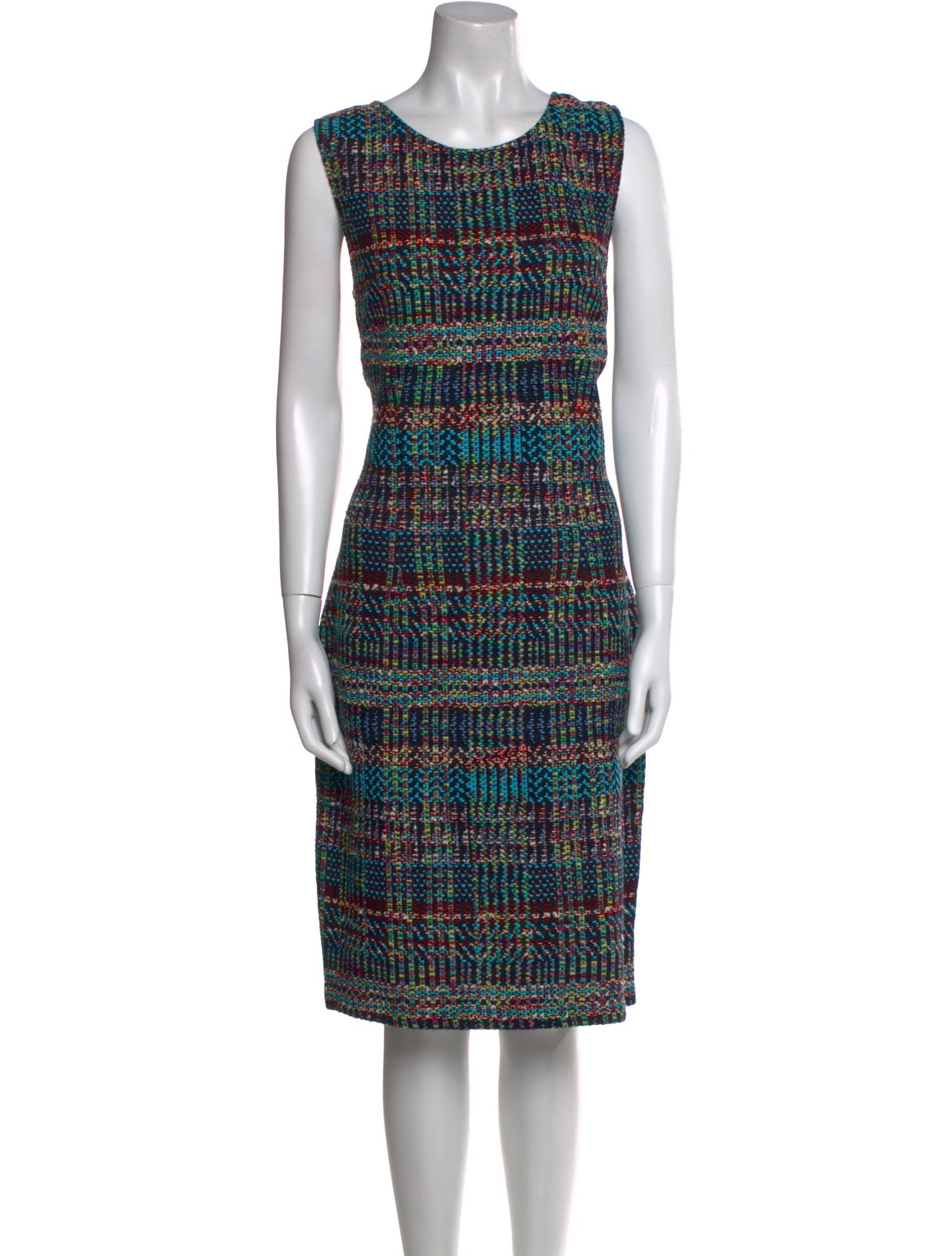 St. John Printed Midi Length Dress w/ Tags