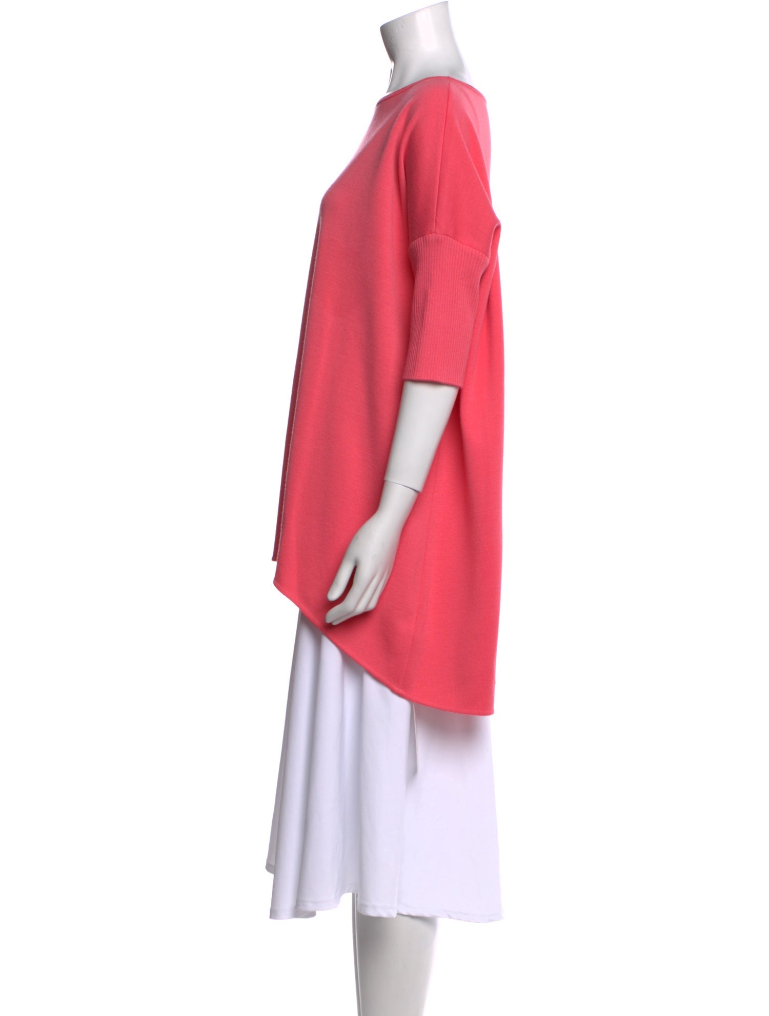 St. John Bateau Neckline Three-Quarter Sleeve Tunic