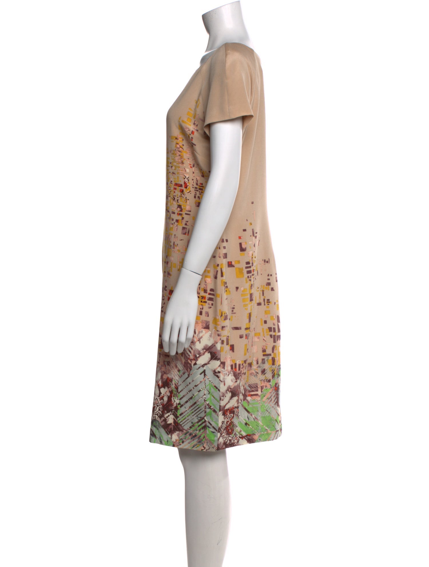 St. John Printed Knee-Length Dress